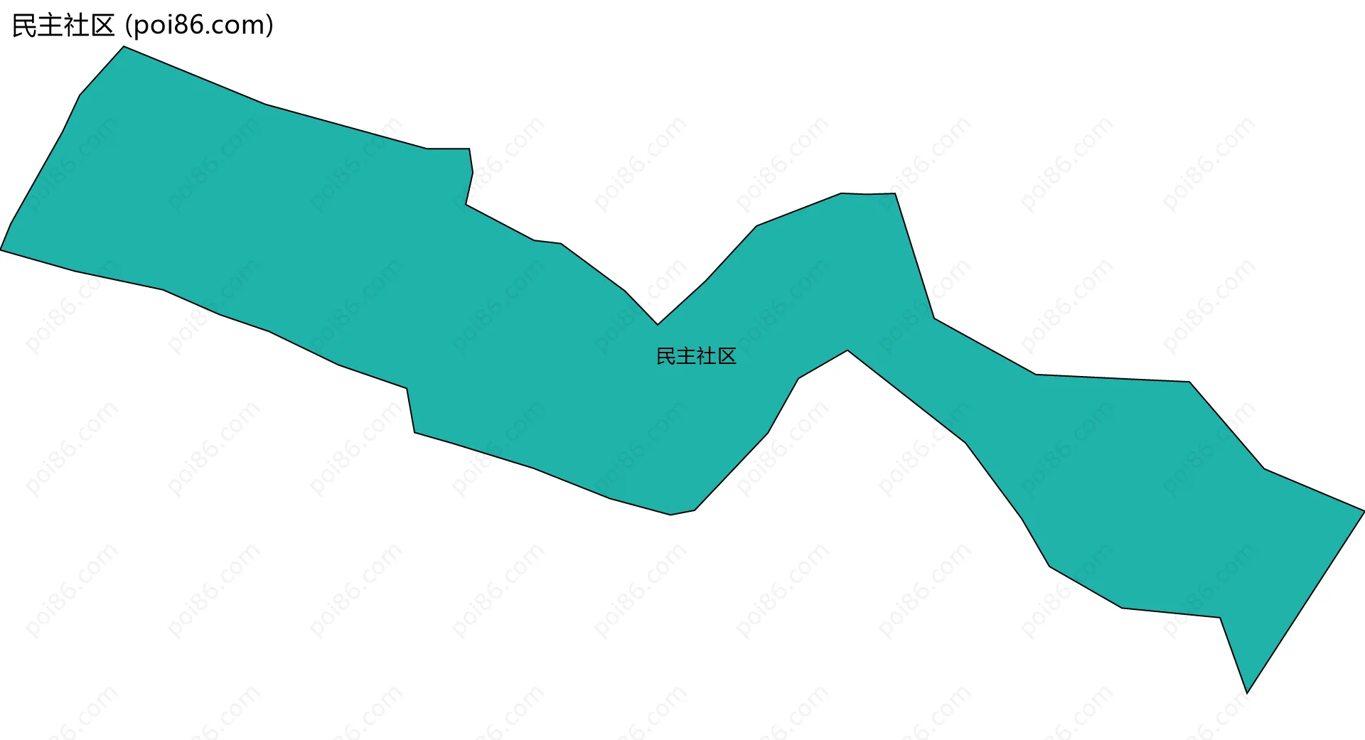 民主社区边界地图