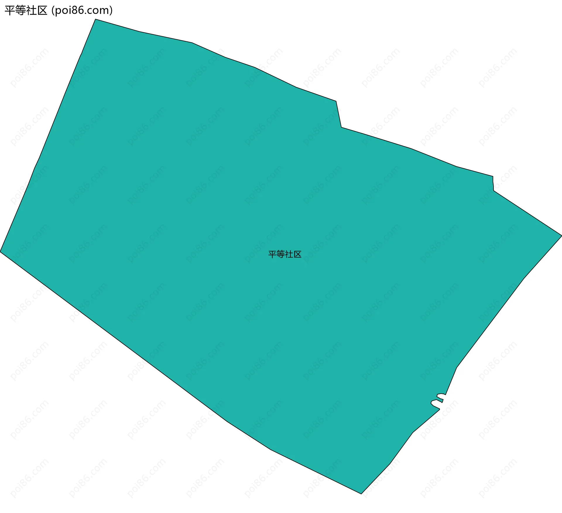 平等社区边界地图