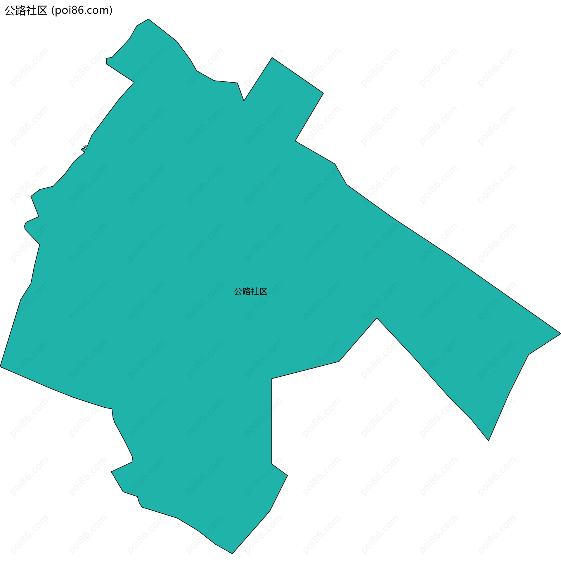 公路社区边界地图