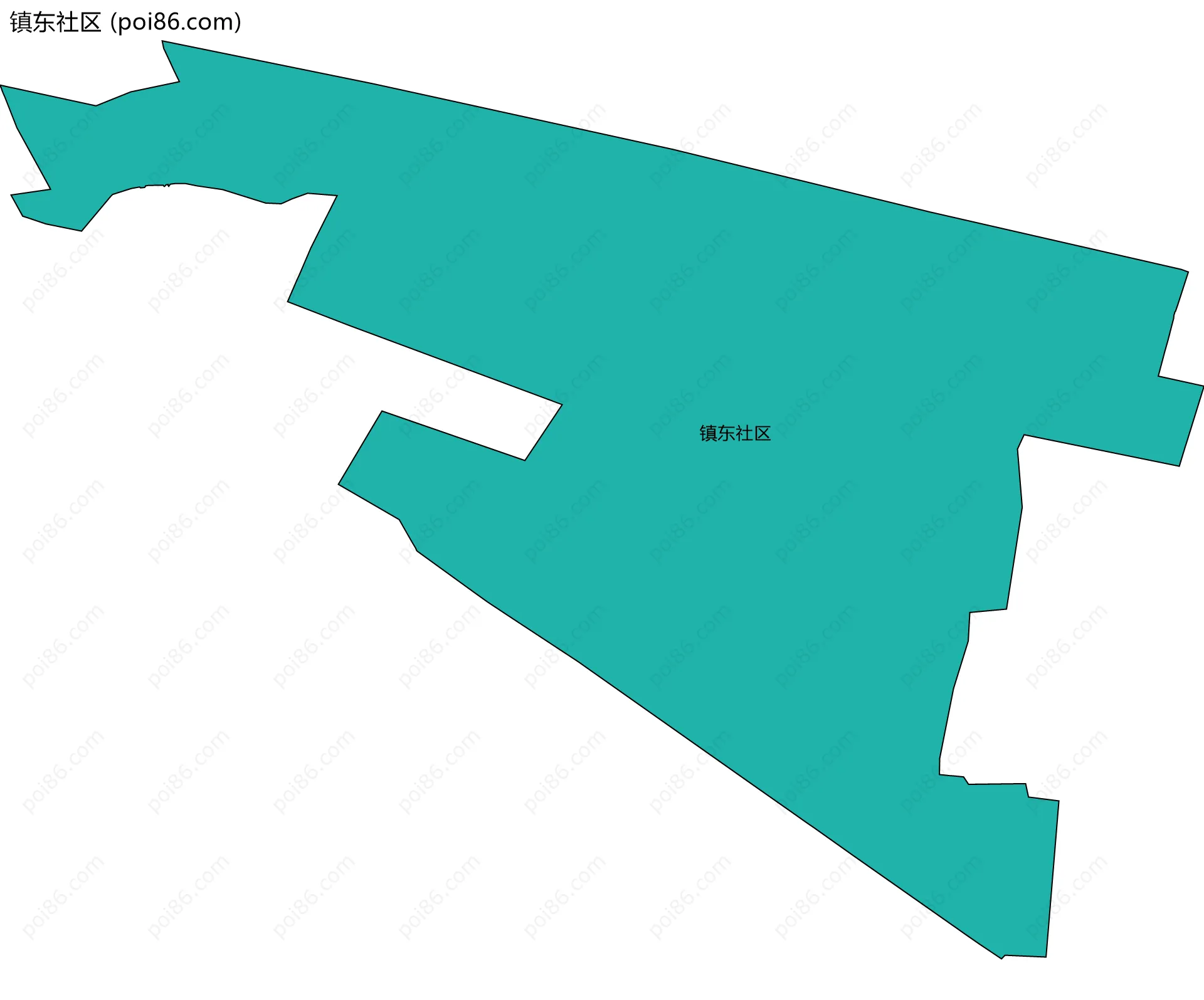 镇东社区边界地图