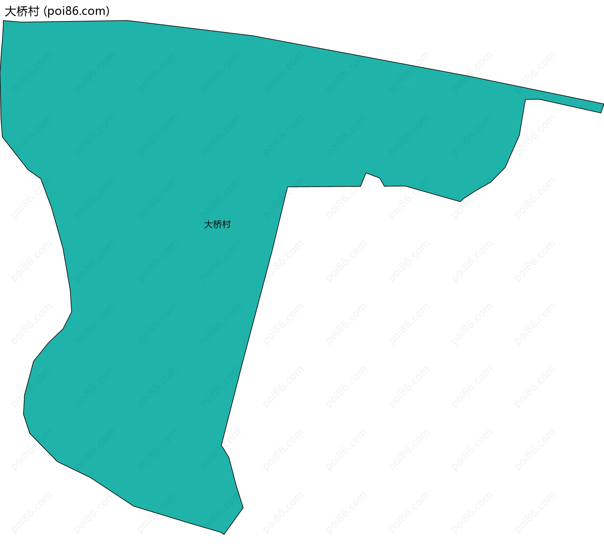 大桥村边界地图