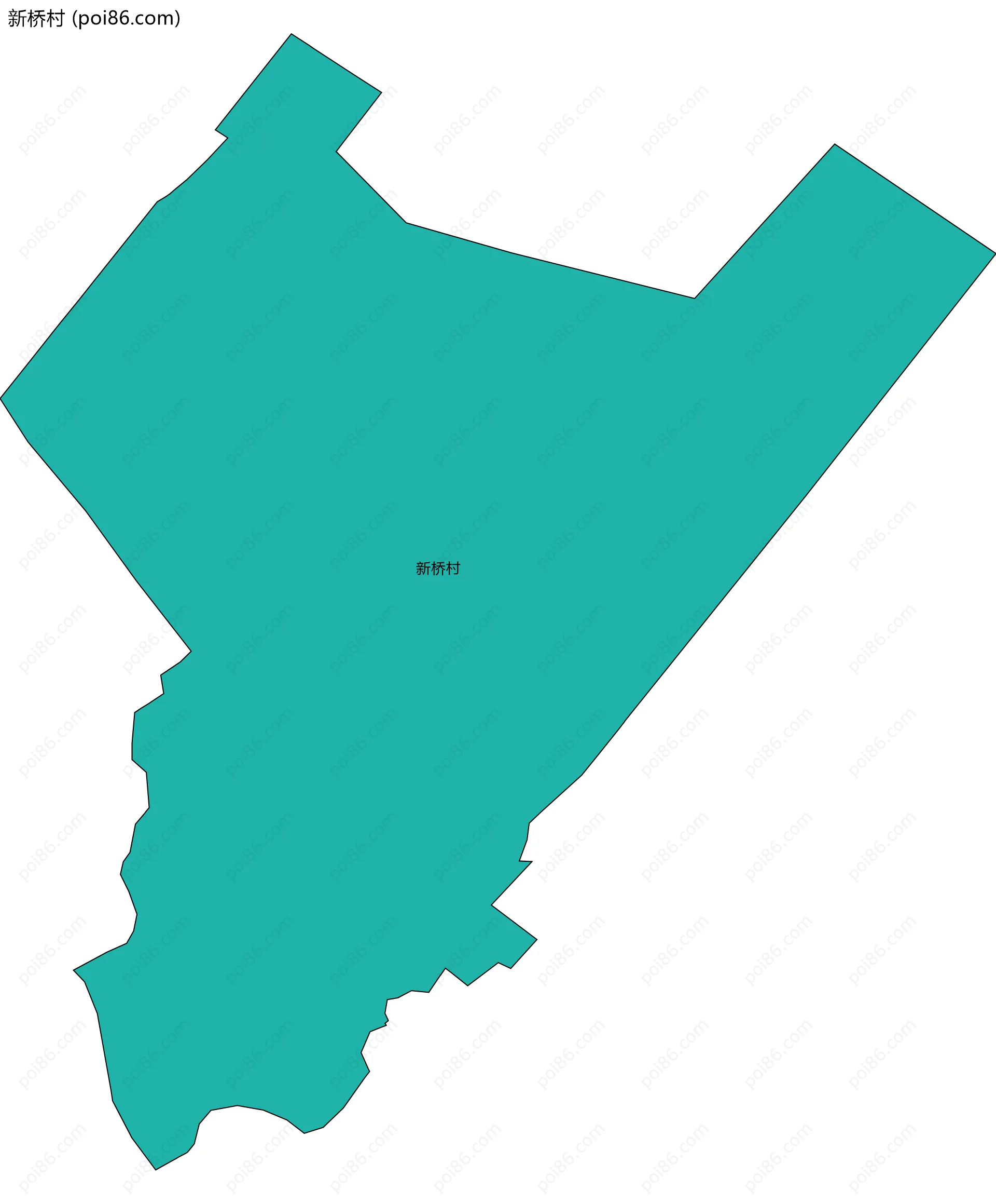 新桥村边界地图