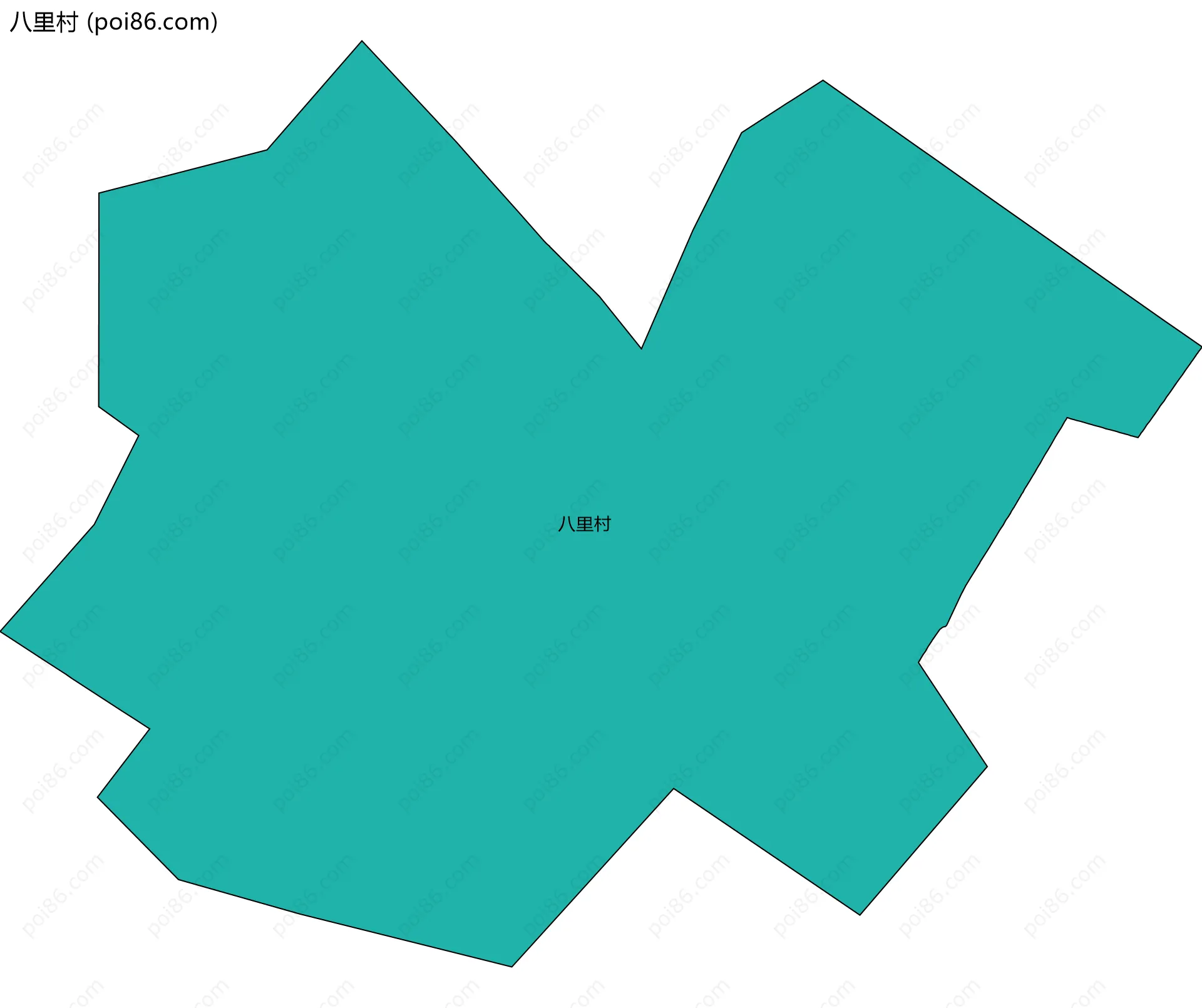 八里村边界地图