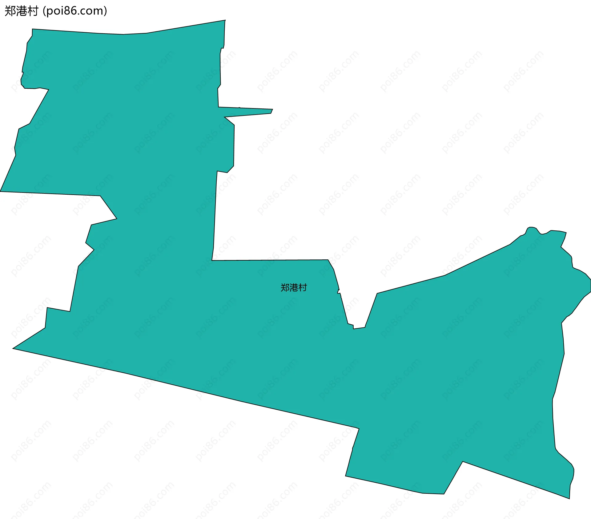 郑港村边界地图