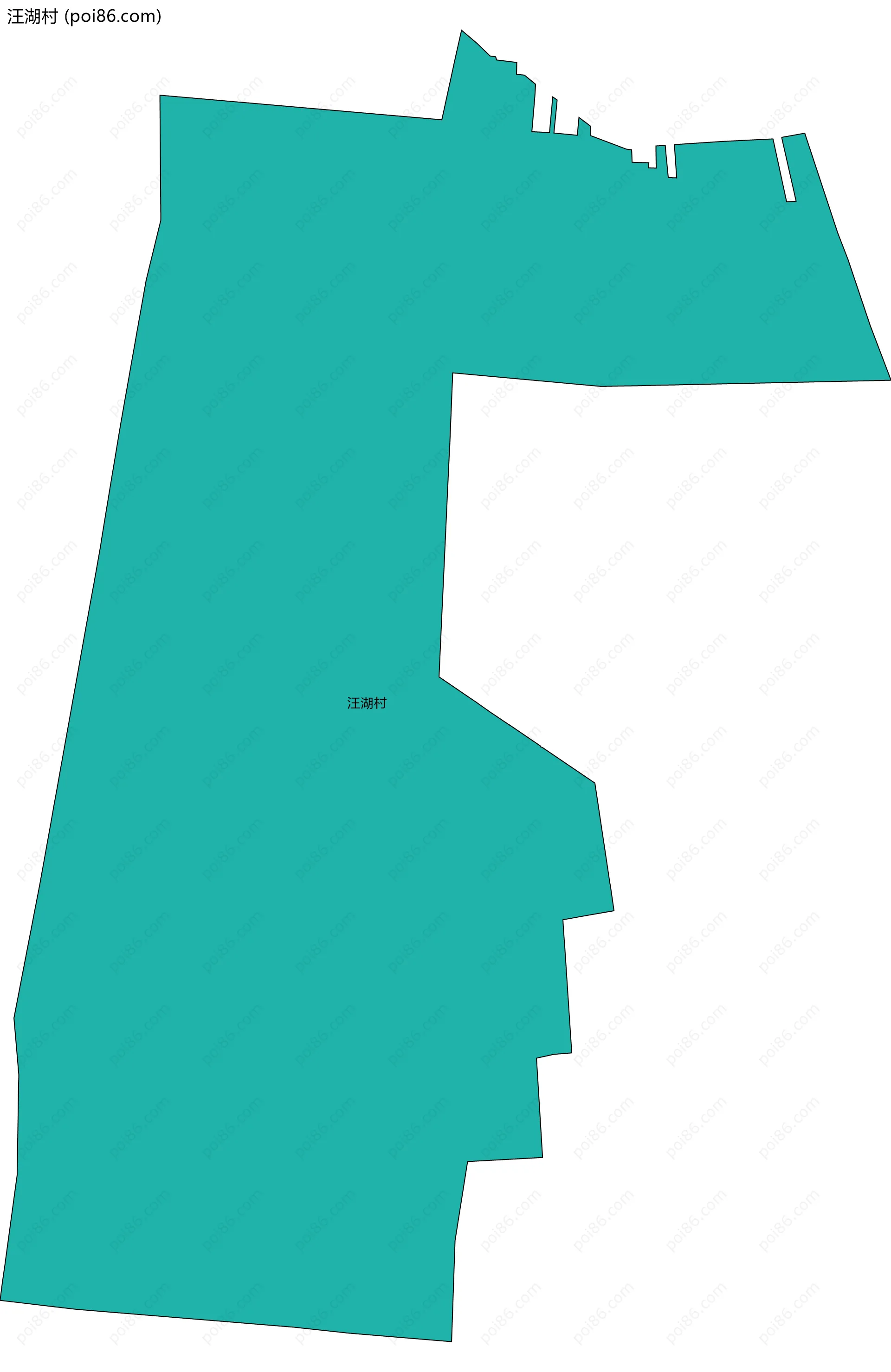 汪湖村边界地图