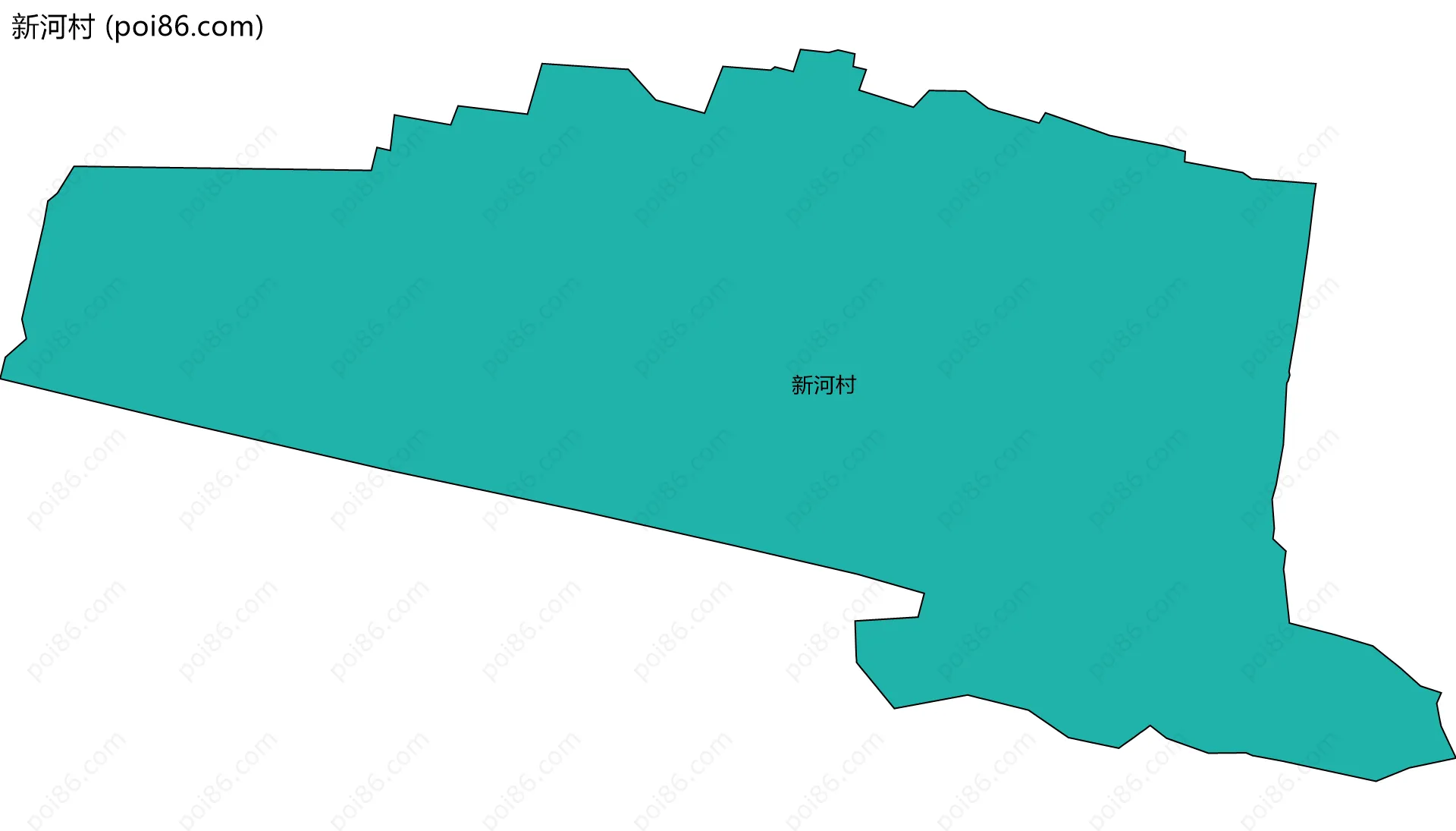 新河村边界地图