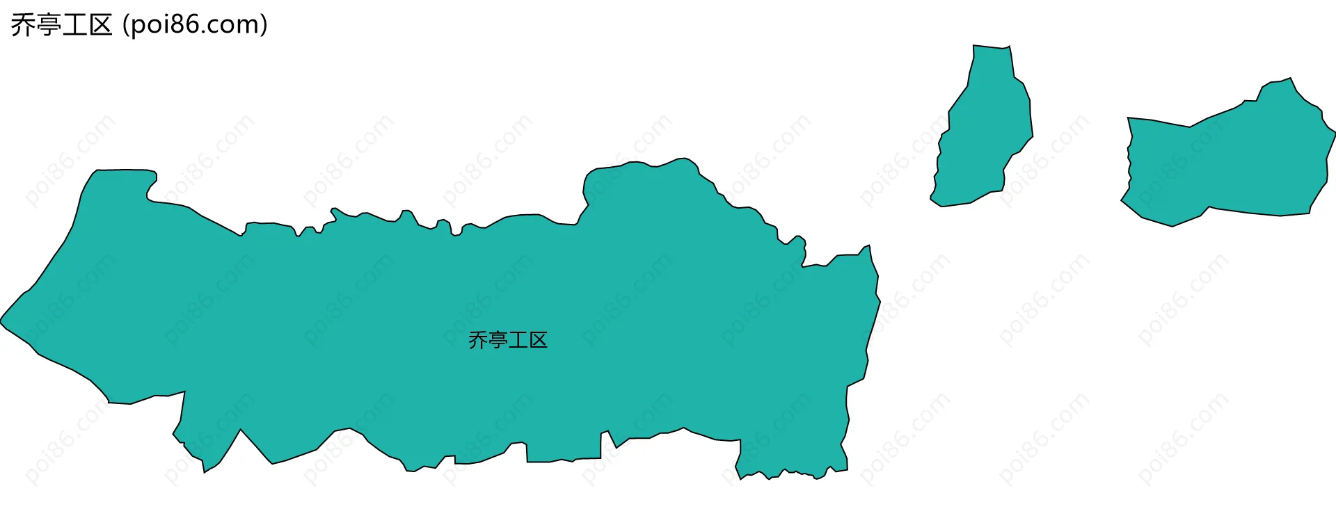 乔亭工区边界地图