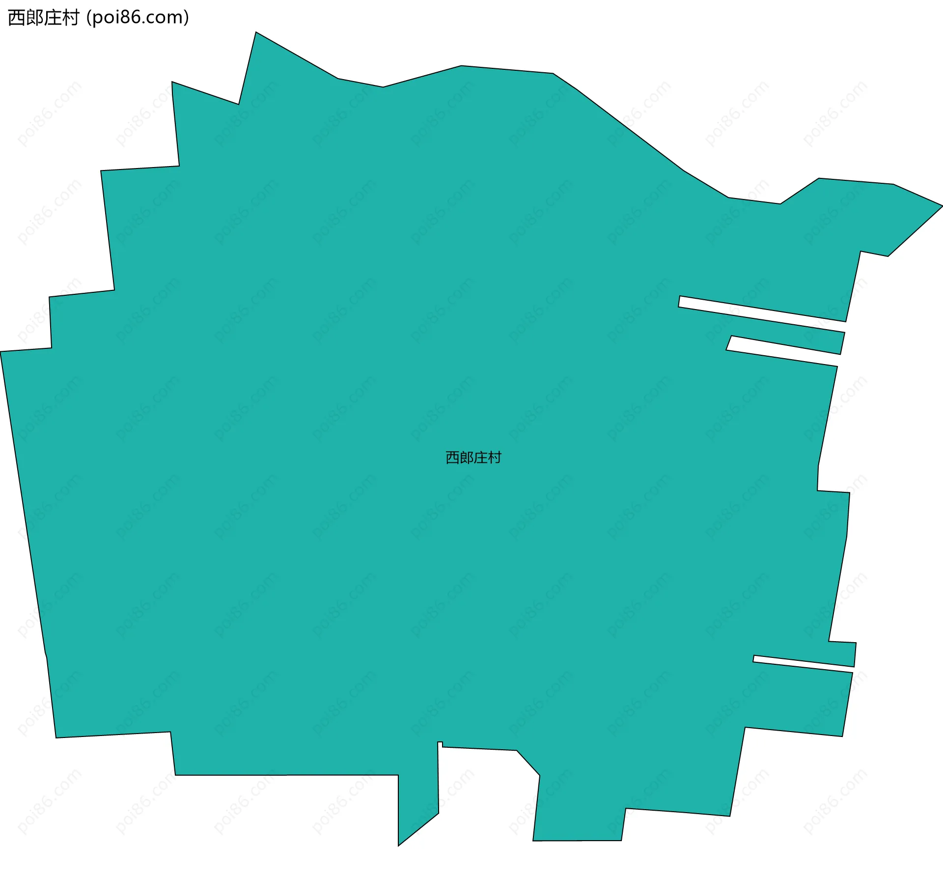 西郎庄村边界地图