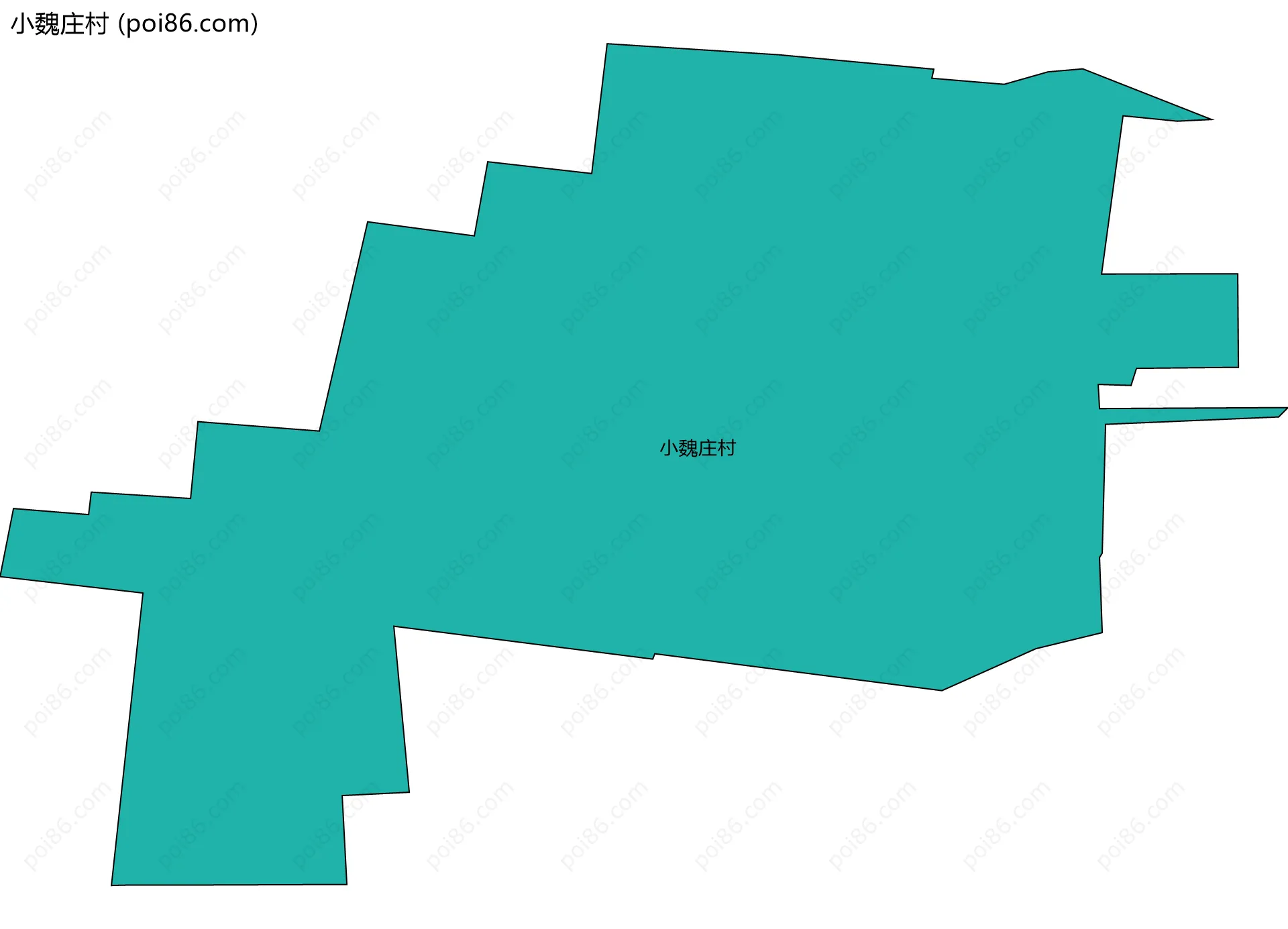 小魏庄村边界地图