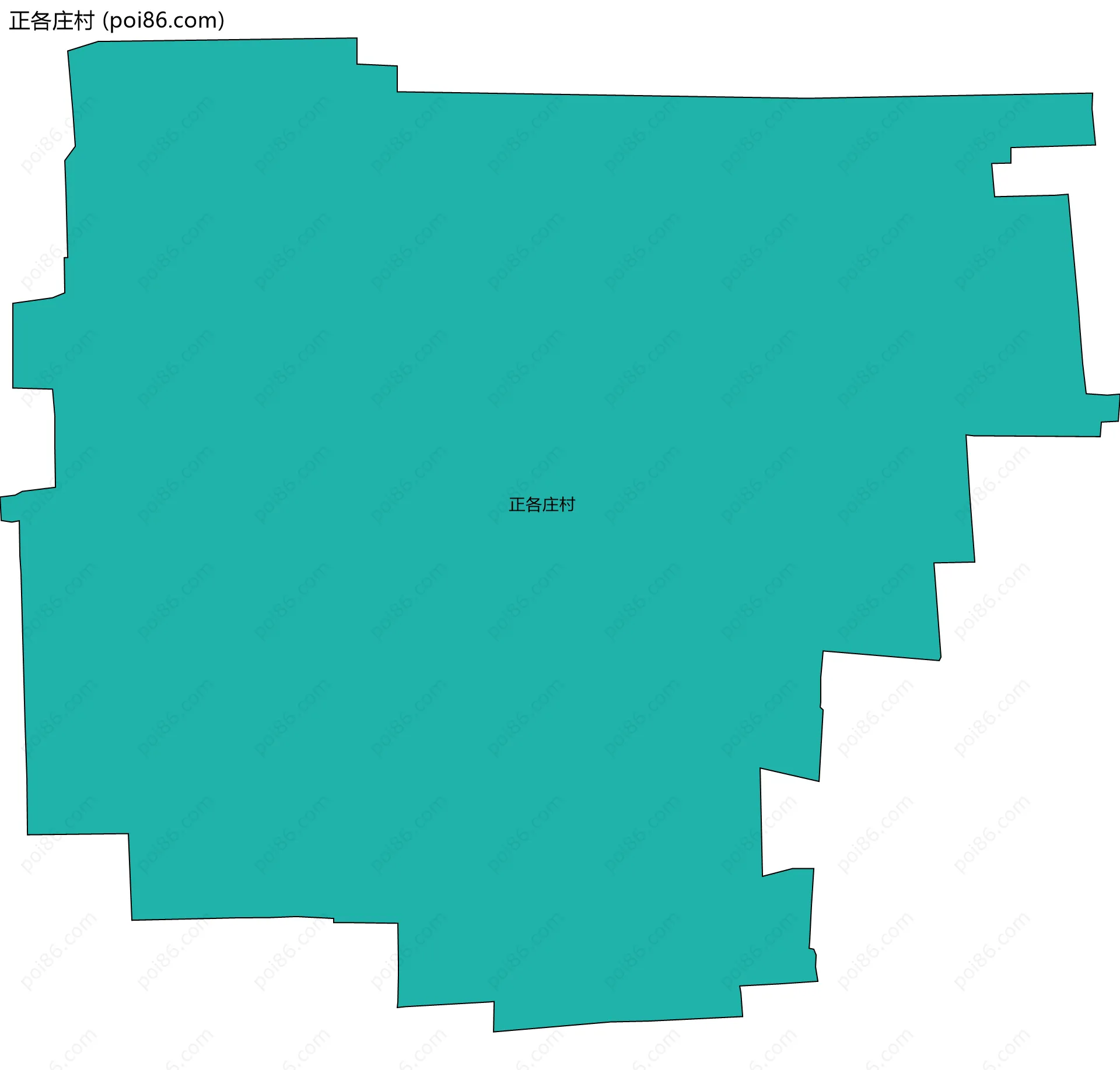 正各庄村边界地图