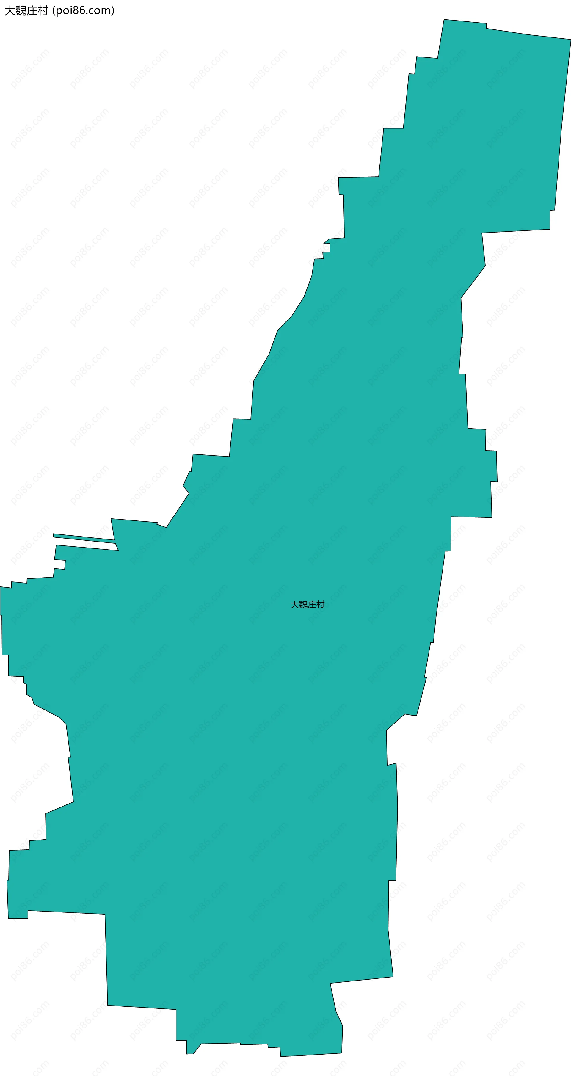 大魏庄村边界地图