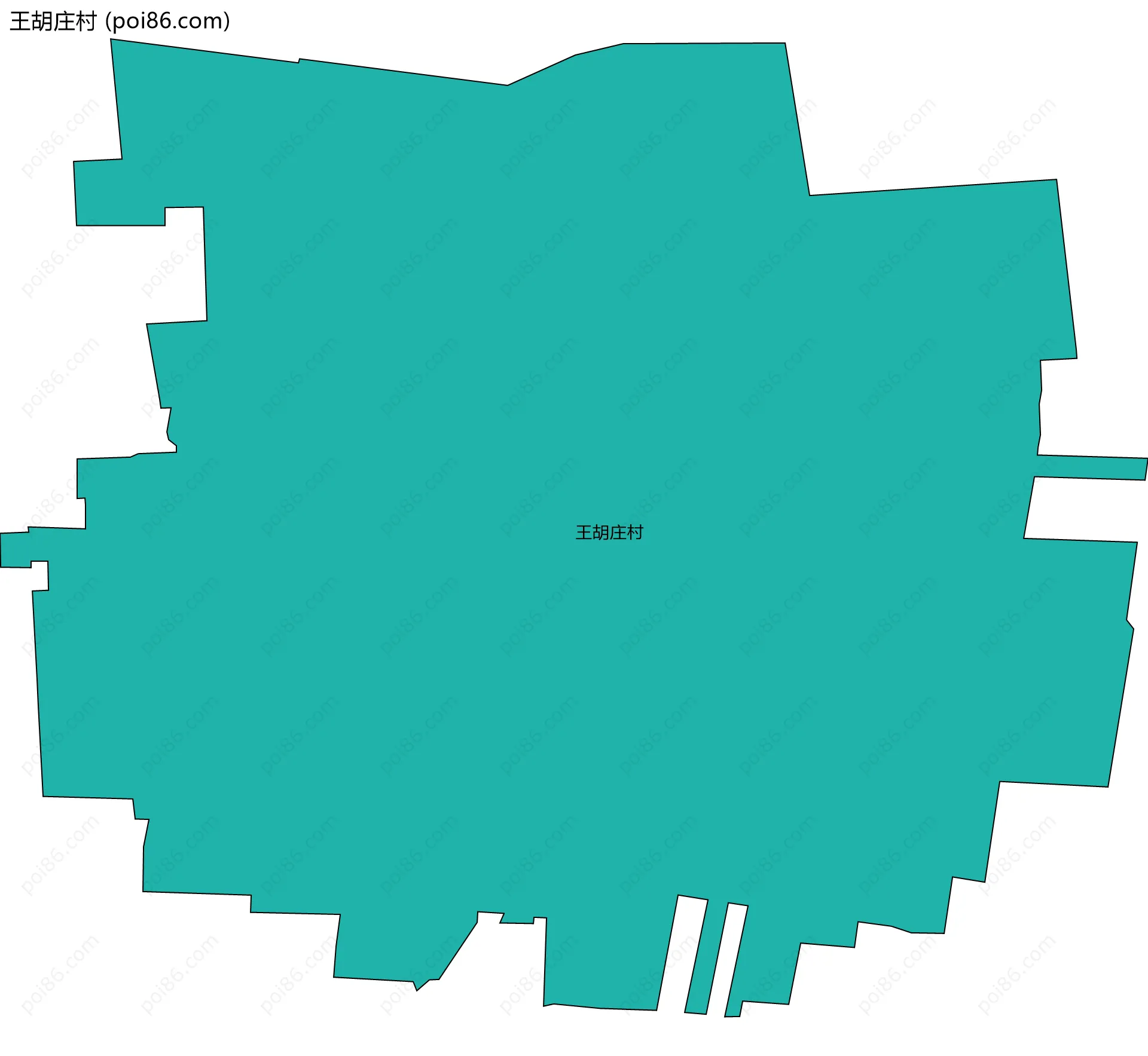 王胡庄村边界地图
