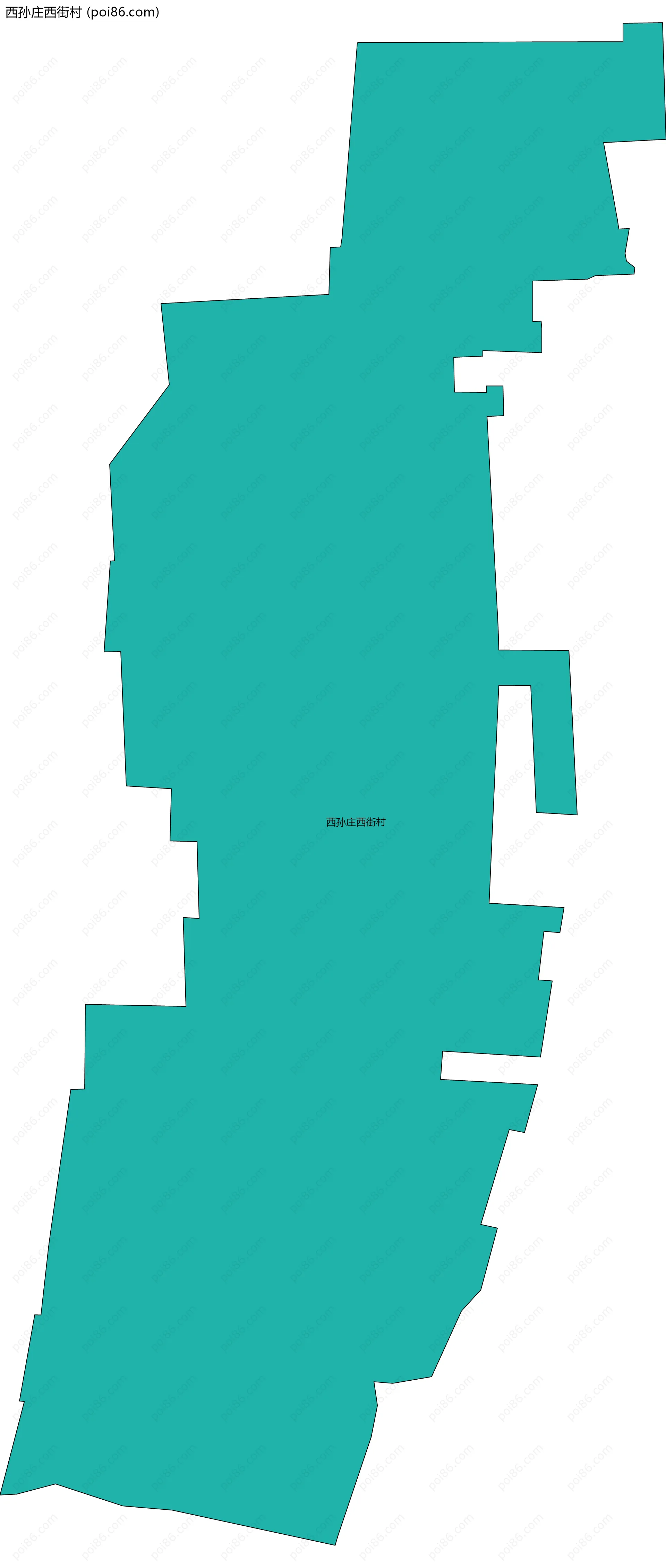 西孙庄西街村边界地图