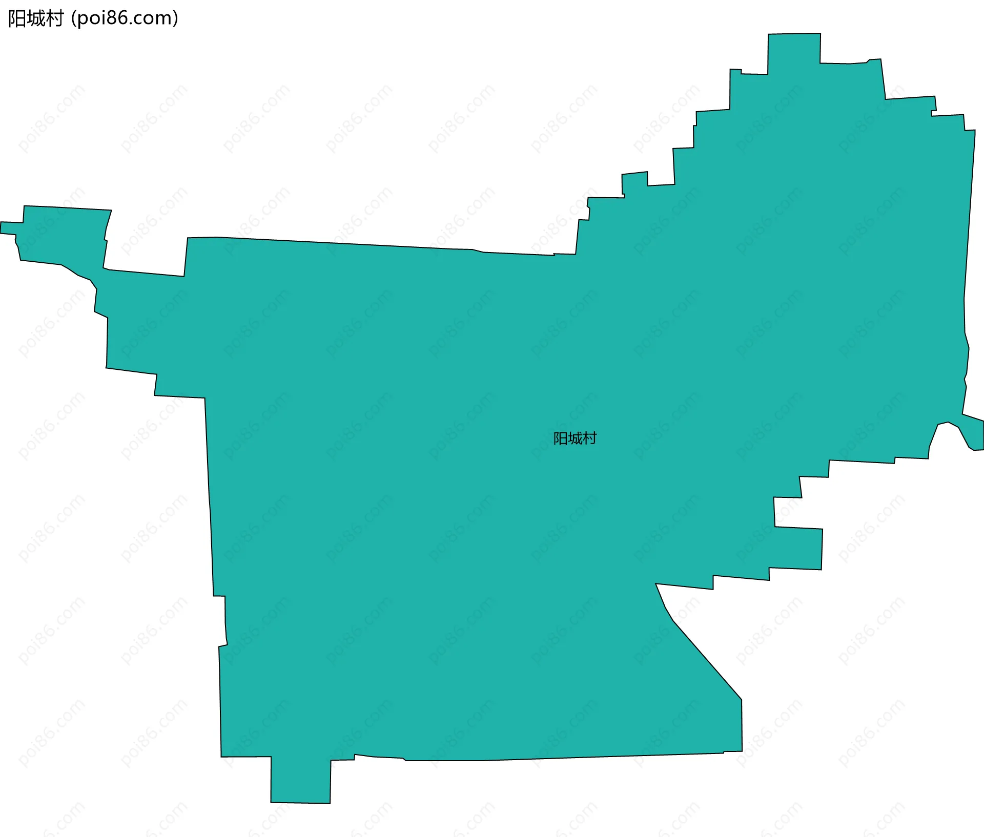 阳城村边界地图