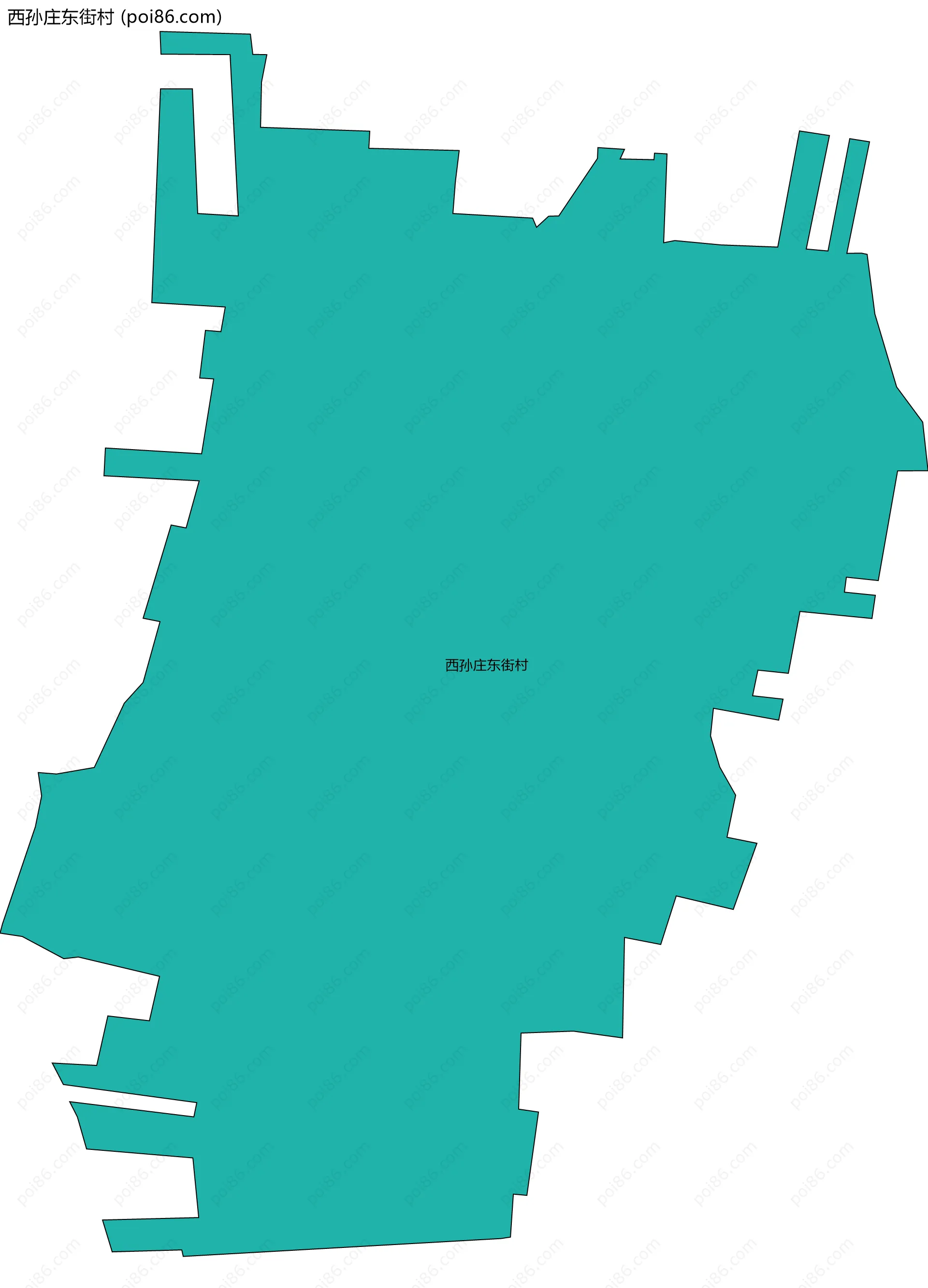 西孙庄东街村边界地图