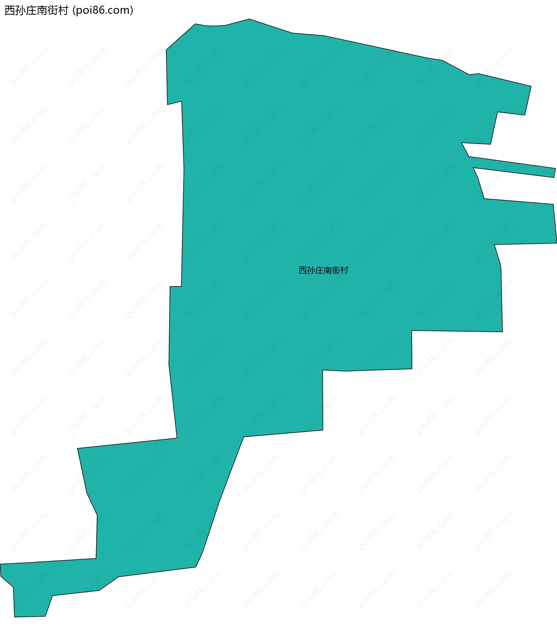 西孙庄南街村边界地图