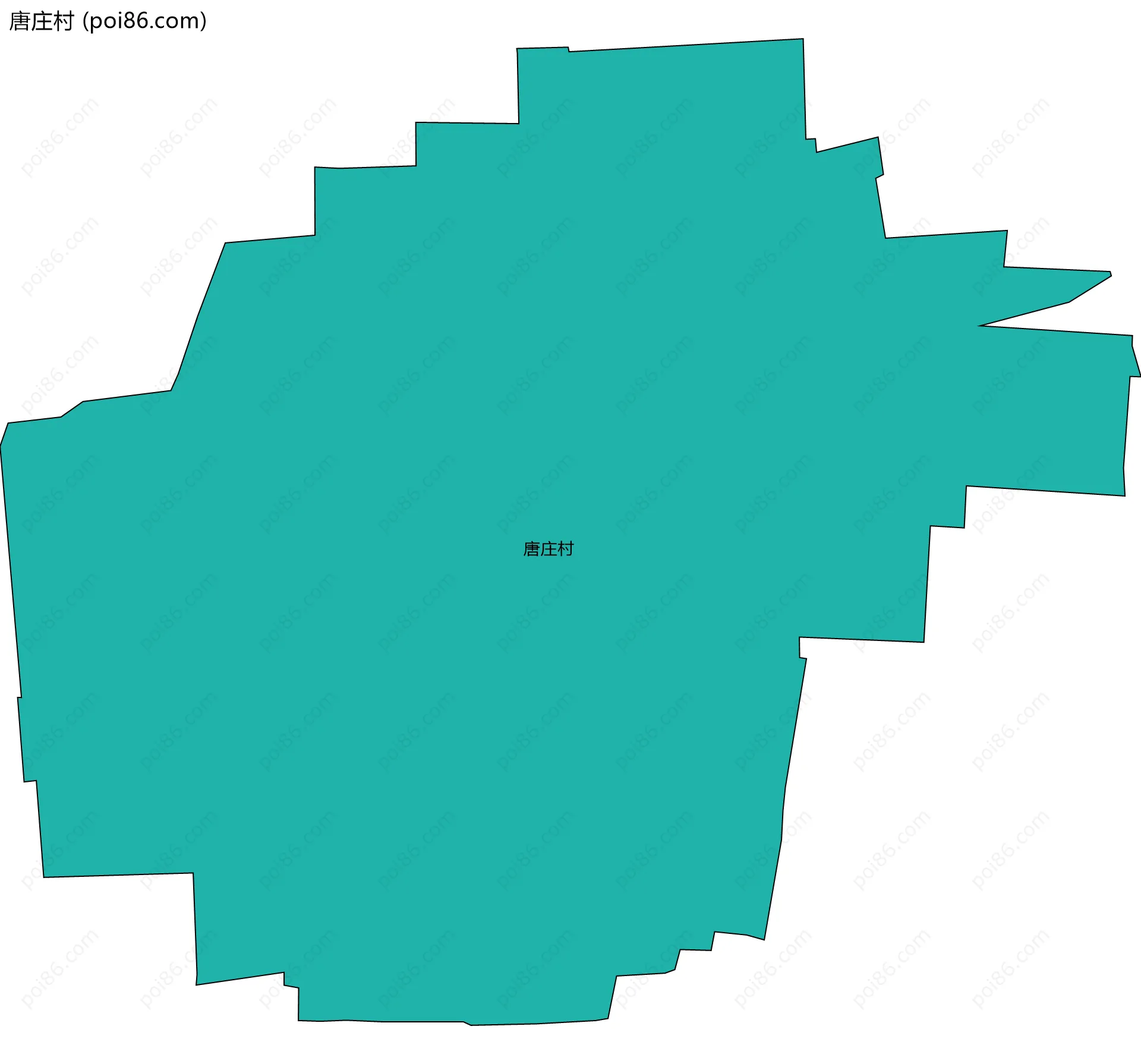 唐庄村边界地图