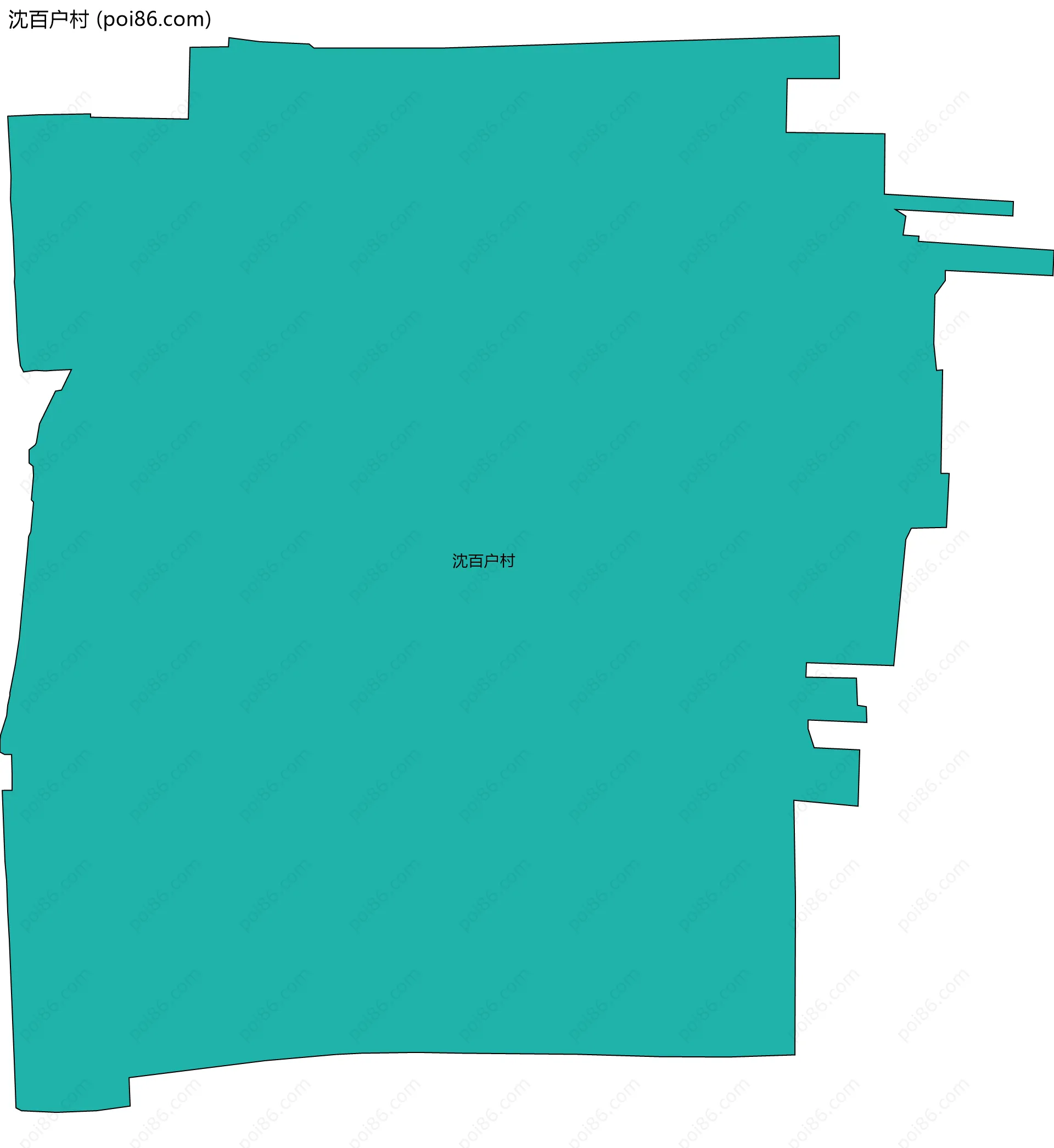 沈百户村边界地图