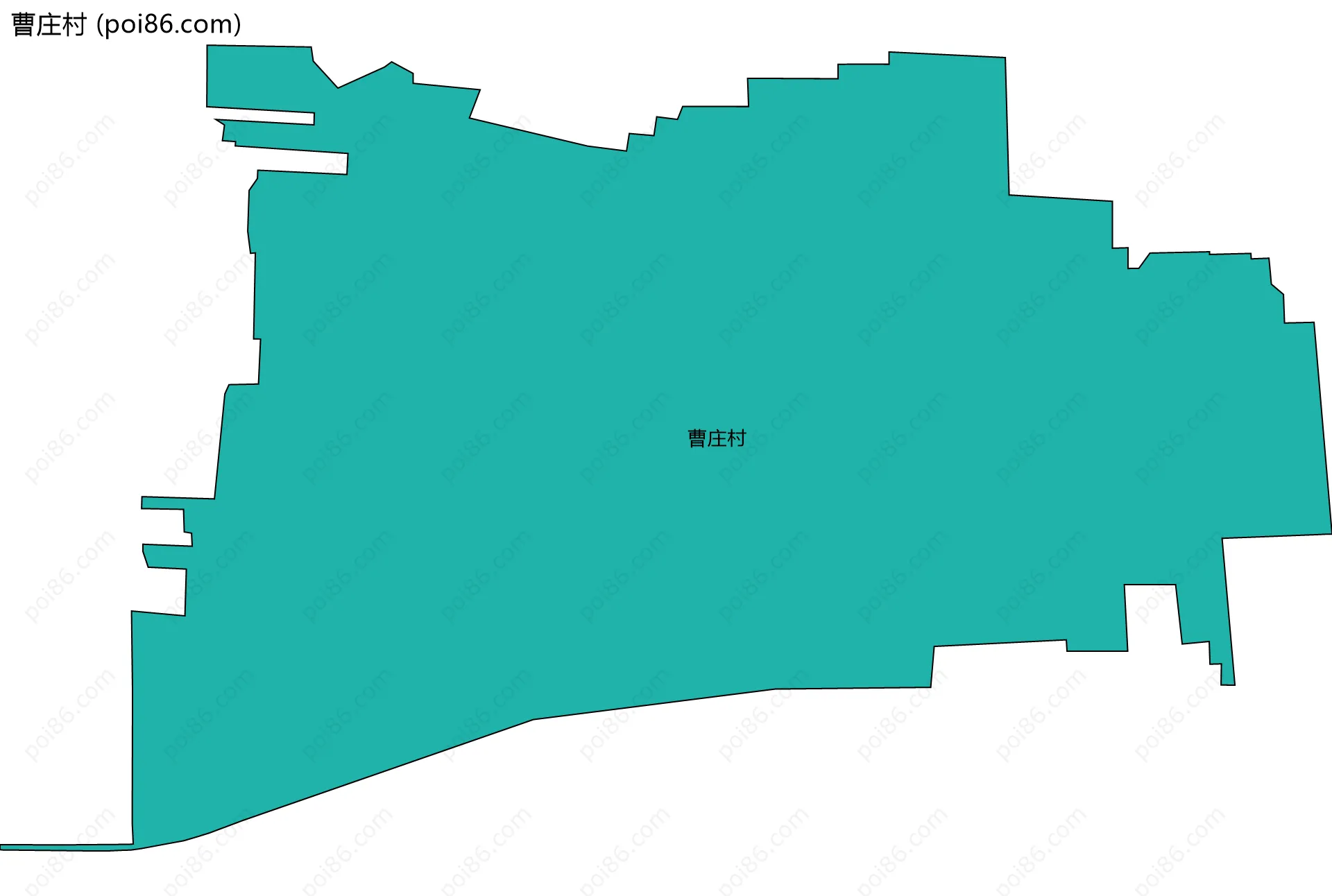 曹庄村边界地图