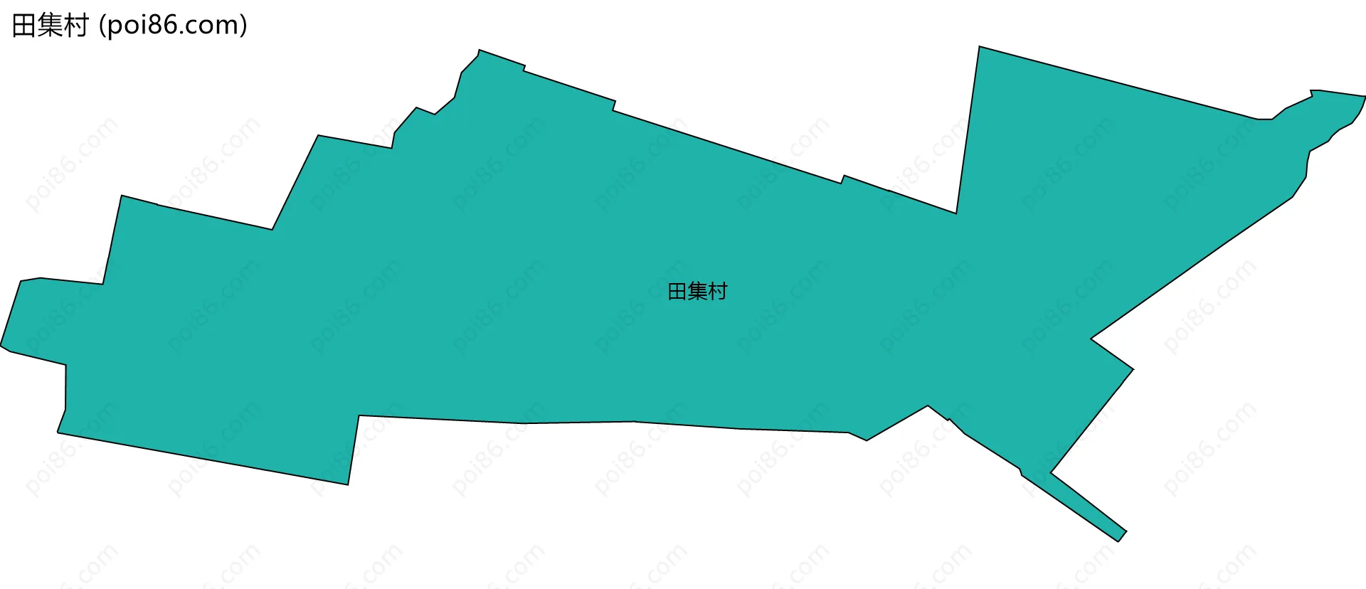 田集村边界地图