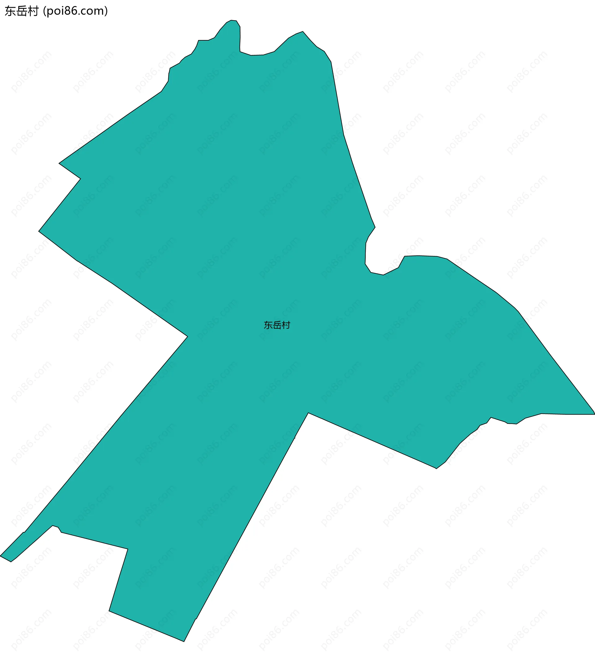 东岳村边界地图