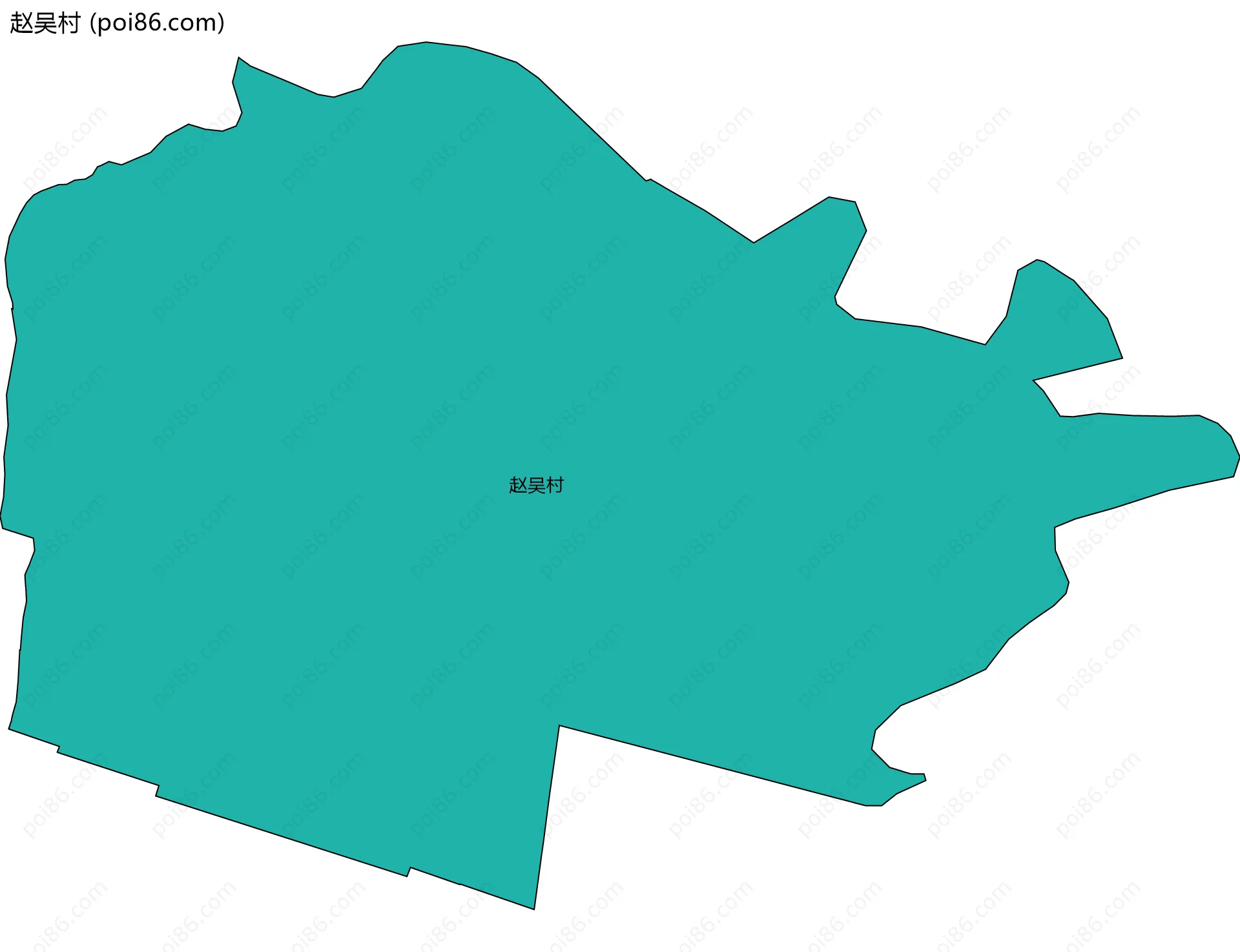赵吴村边界地图