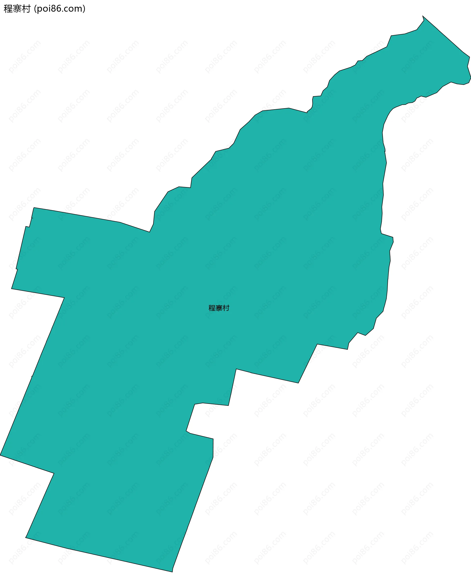 程寨村边界地图