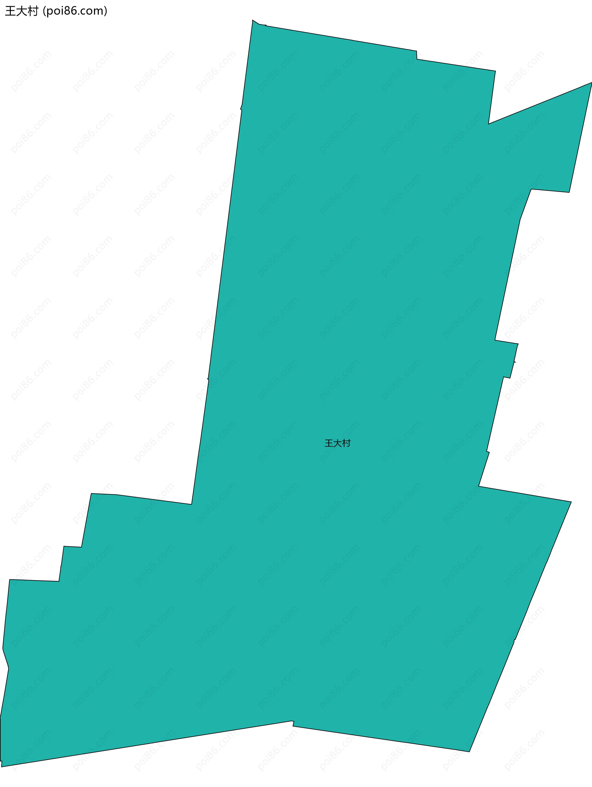 王大村边界地图