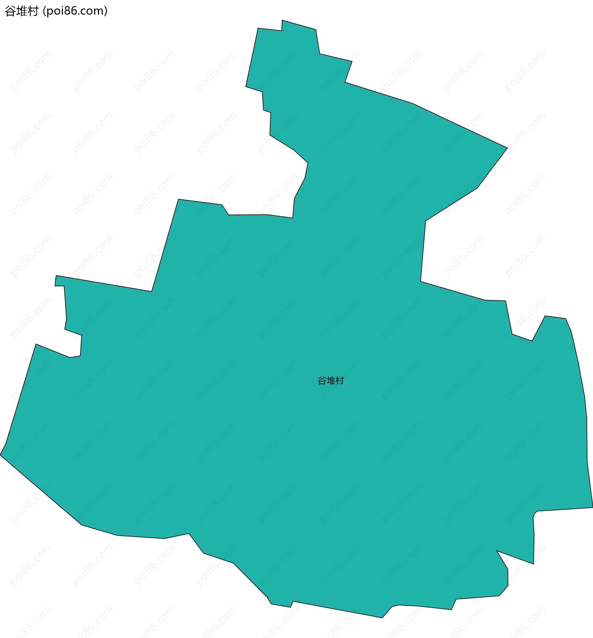 谷堆村边界地图