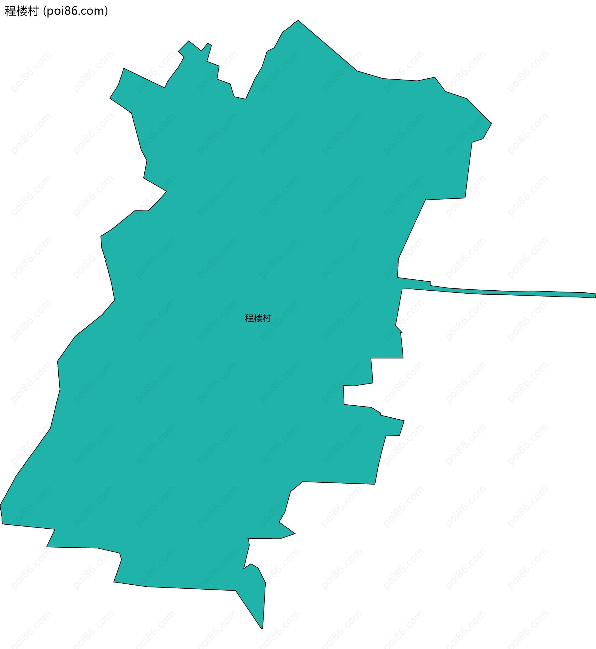 程楼村边界地图