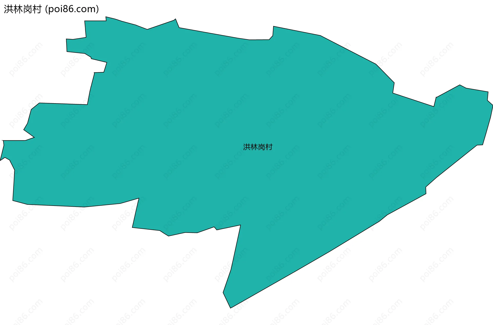 洪林岗村边界地图