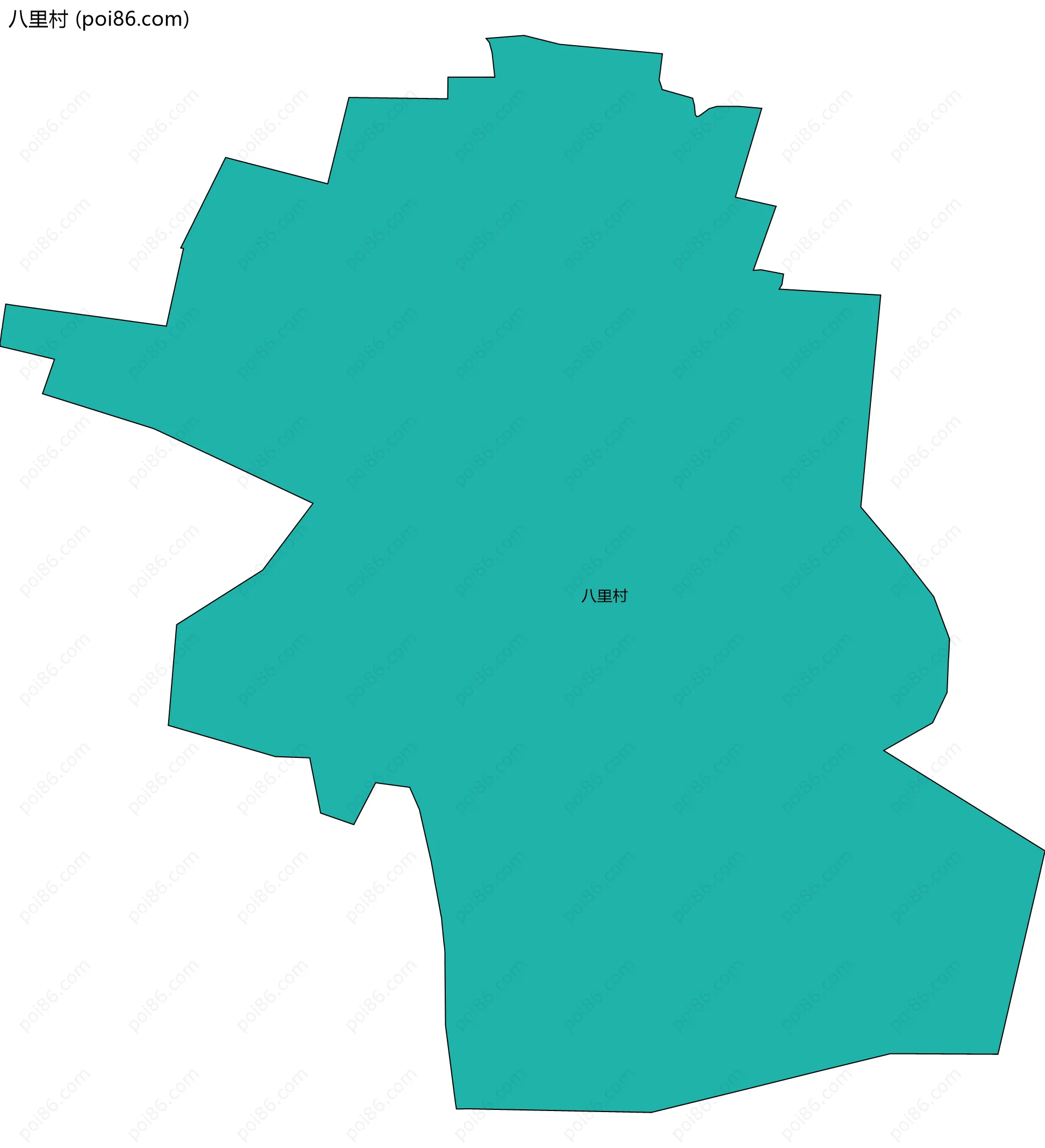 八里村边界地图