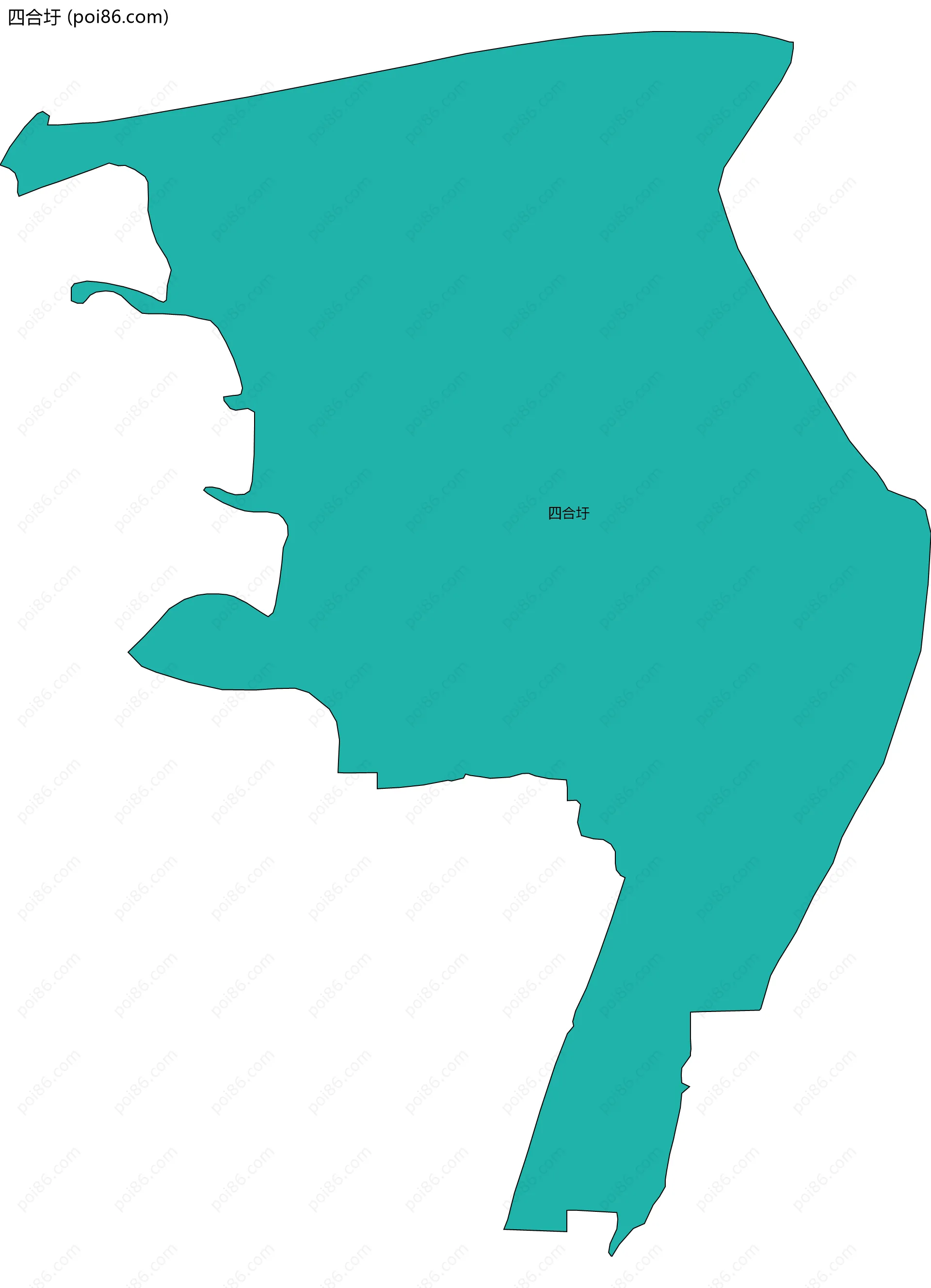 四合圩边界地图