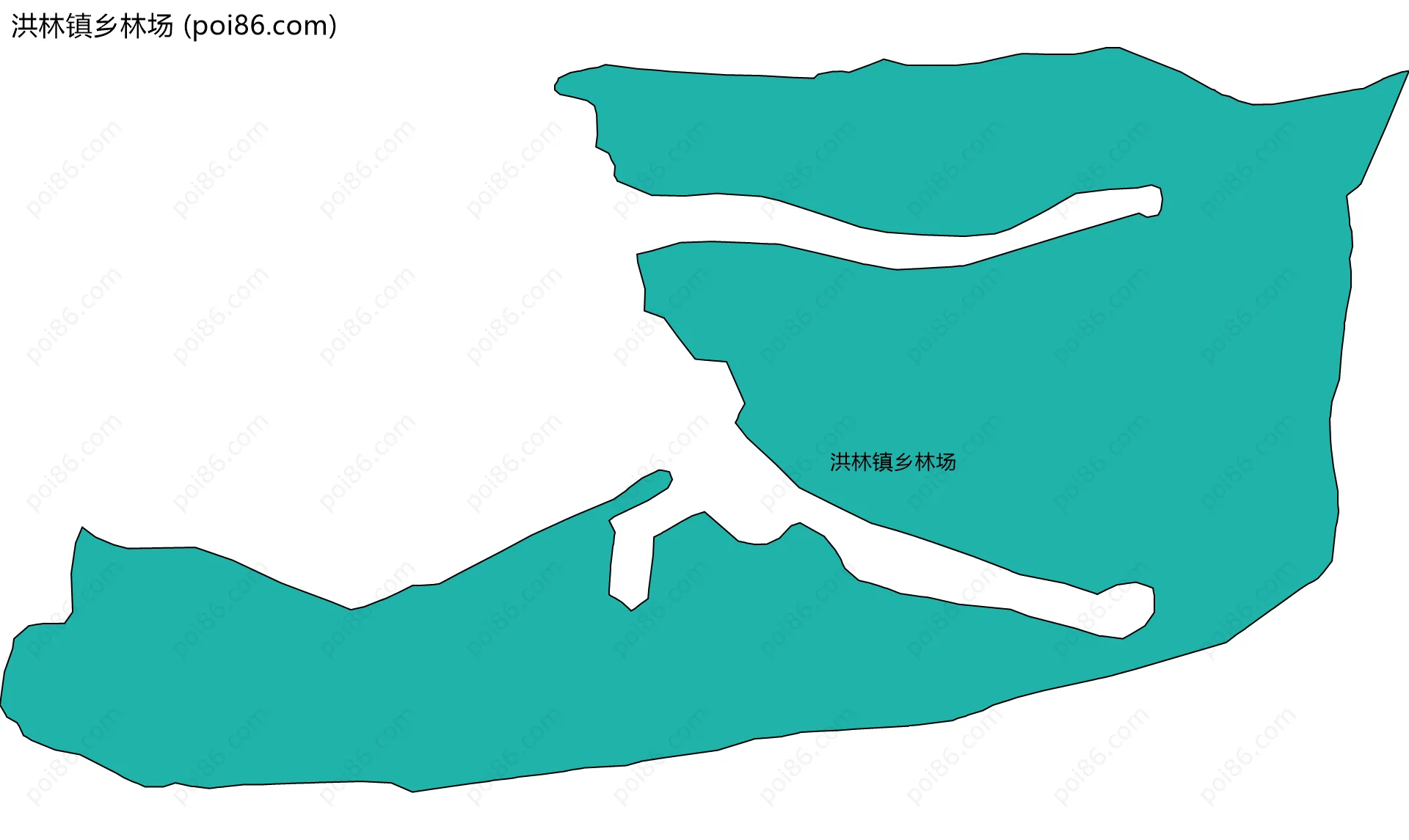 洪林镇乡林场边界地图