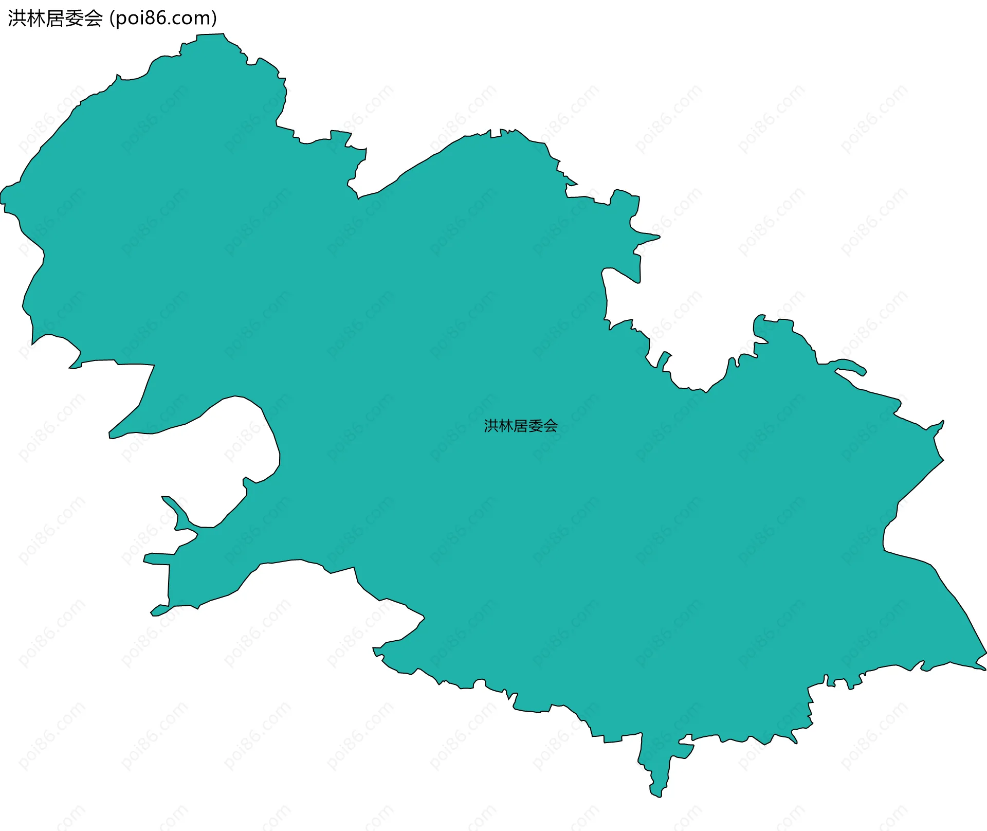 洪林居委会边界地图