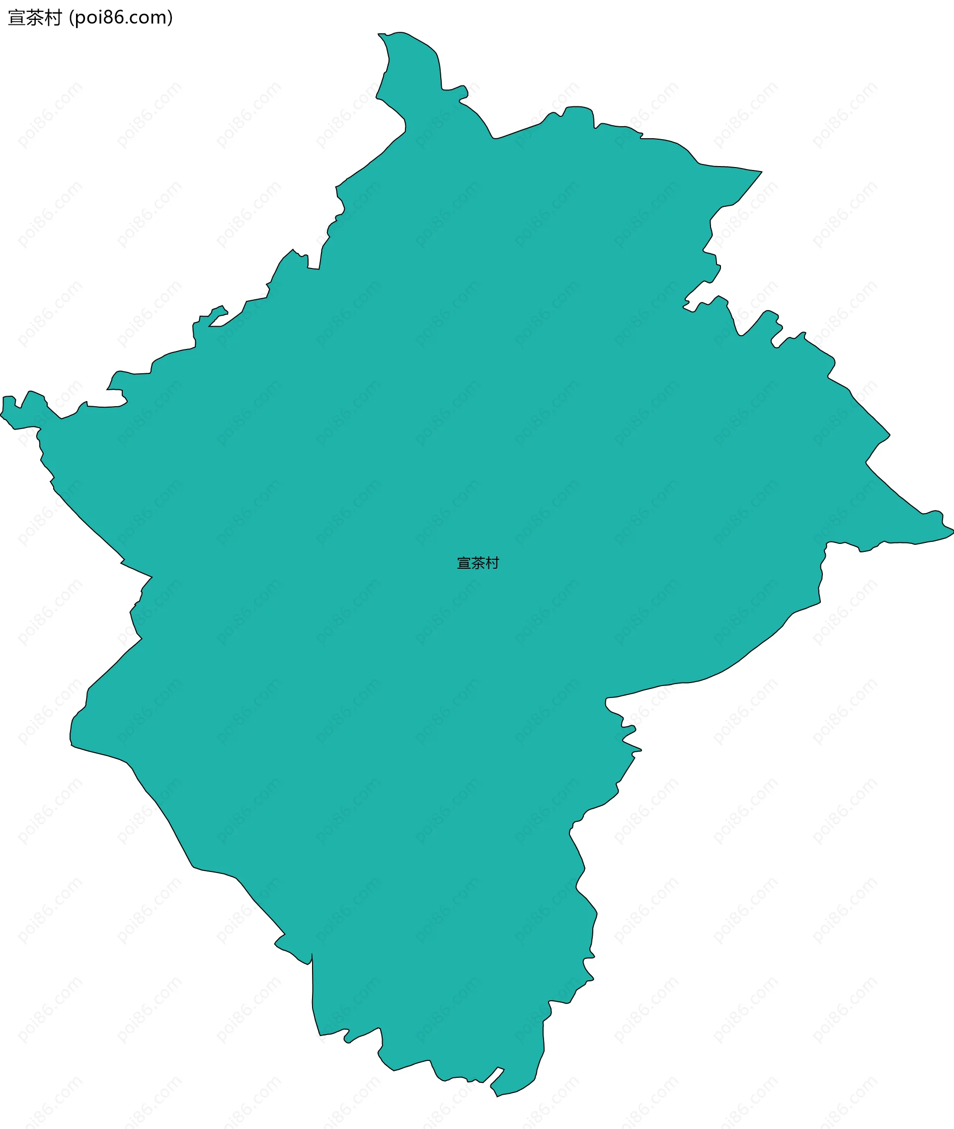 宣茶村边界地图