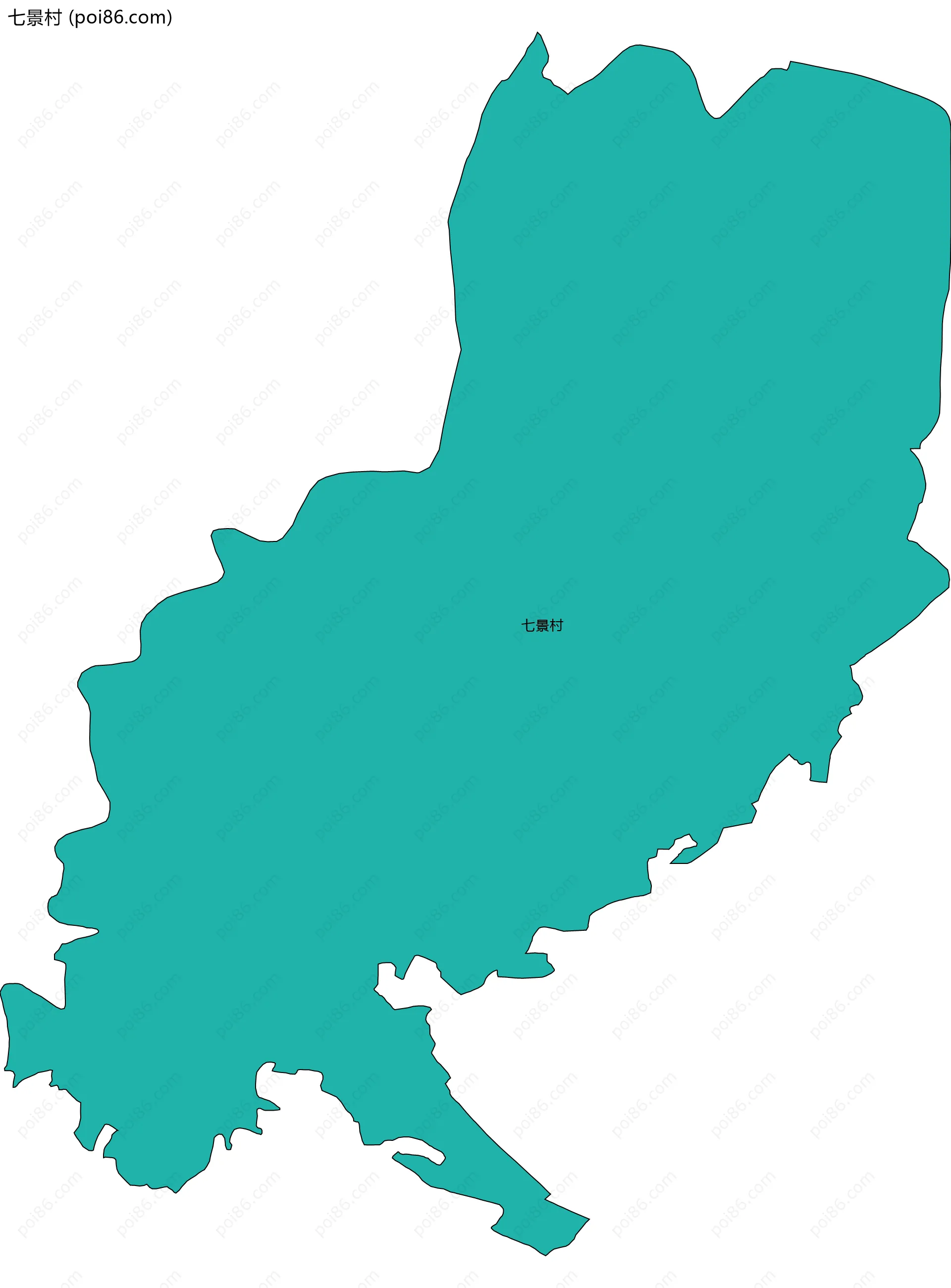 七景村边界地图