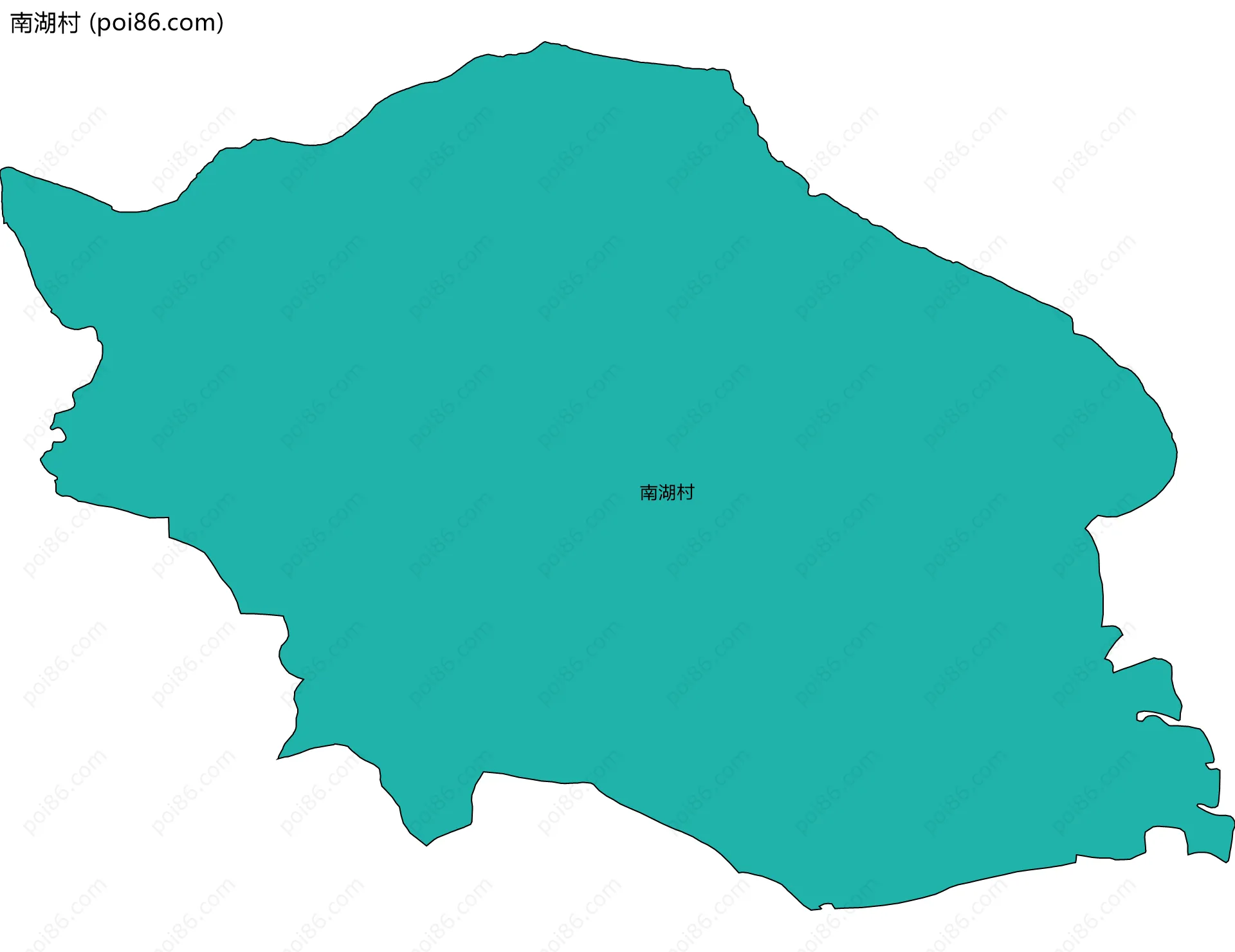 南湖村边界地图
