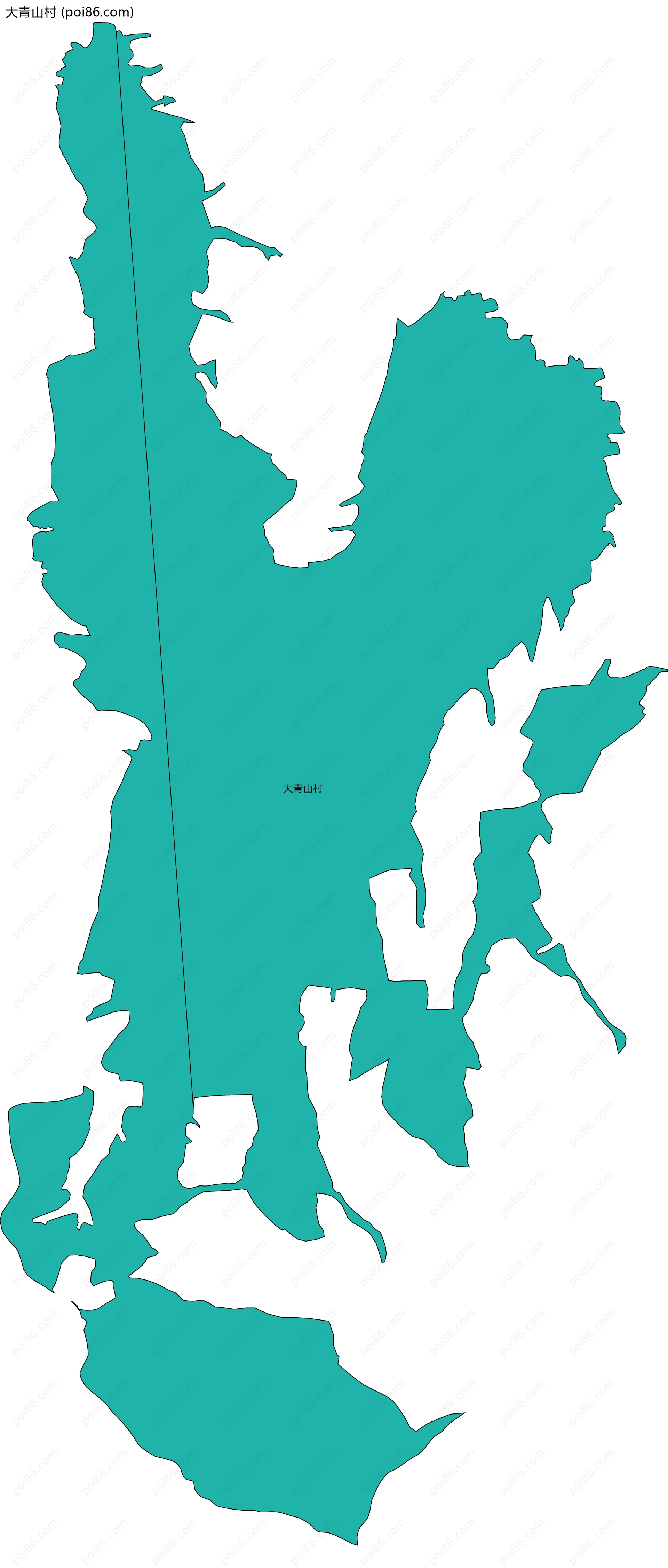 大青山村边界地图