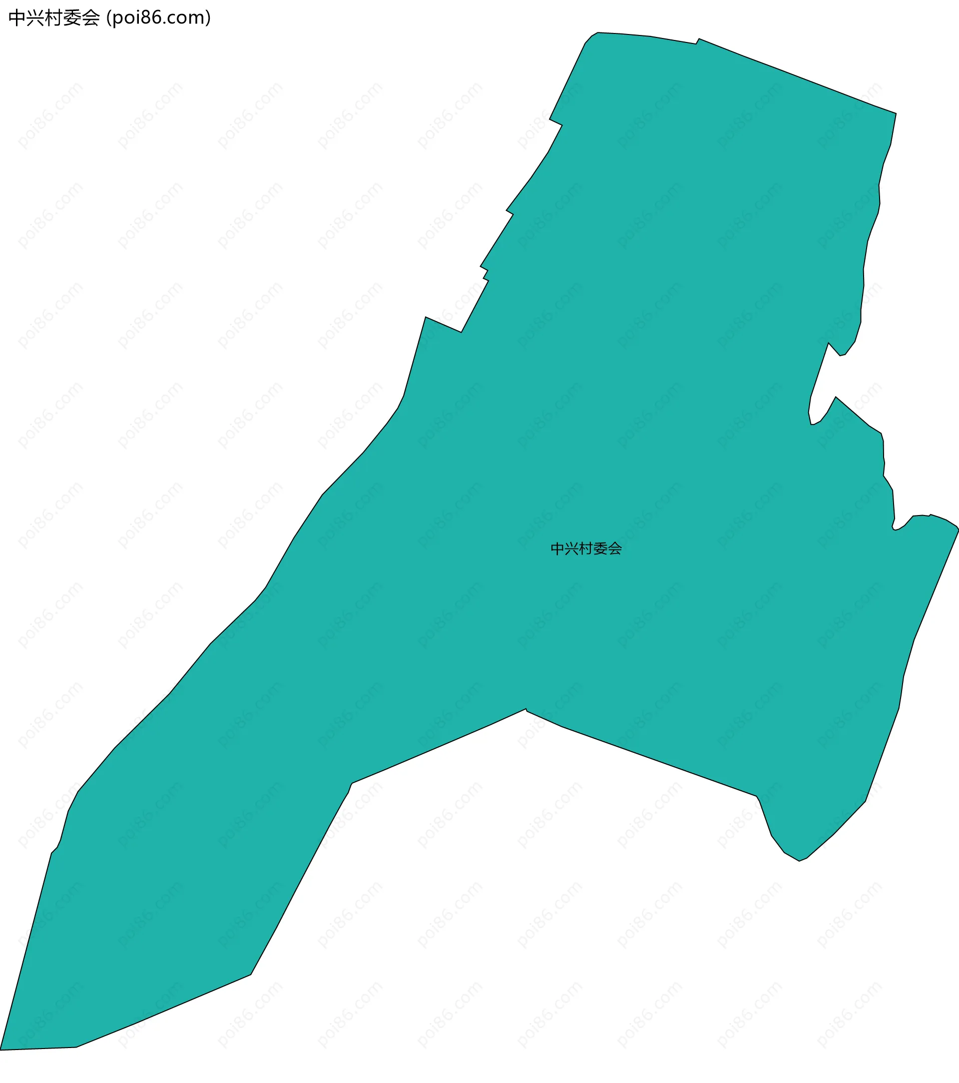 中兴村委会边界地图