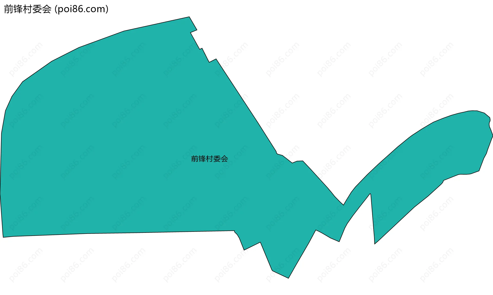 前锋村委会边界地图
