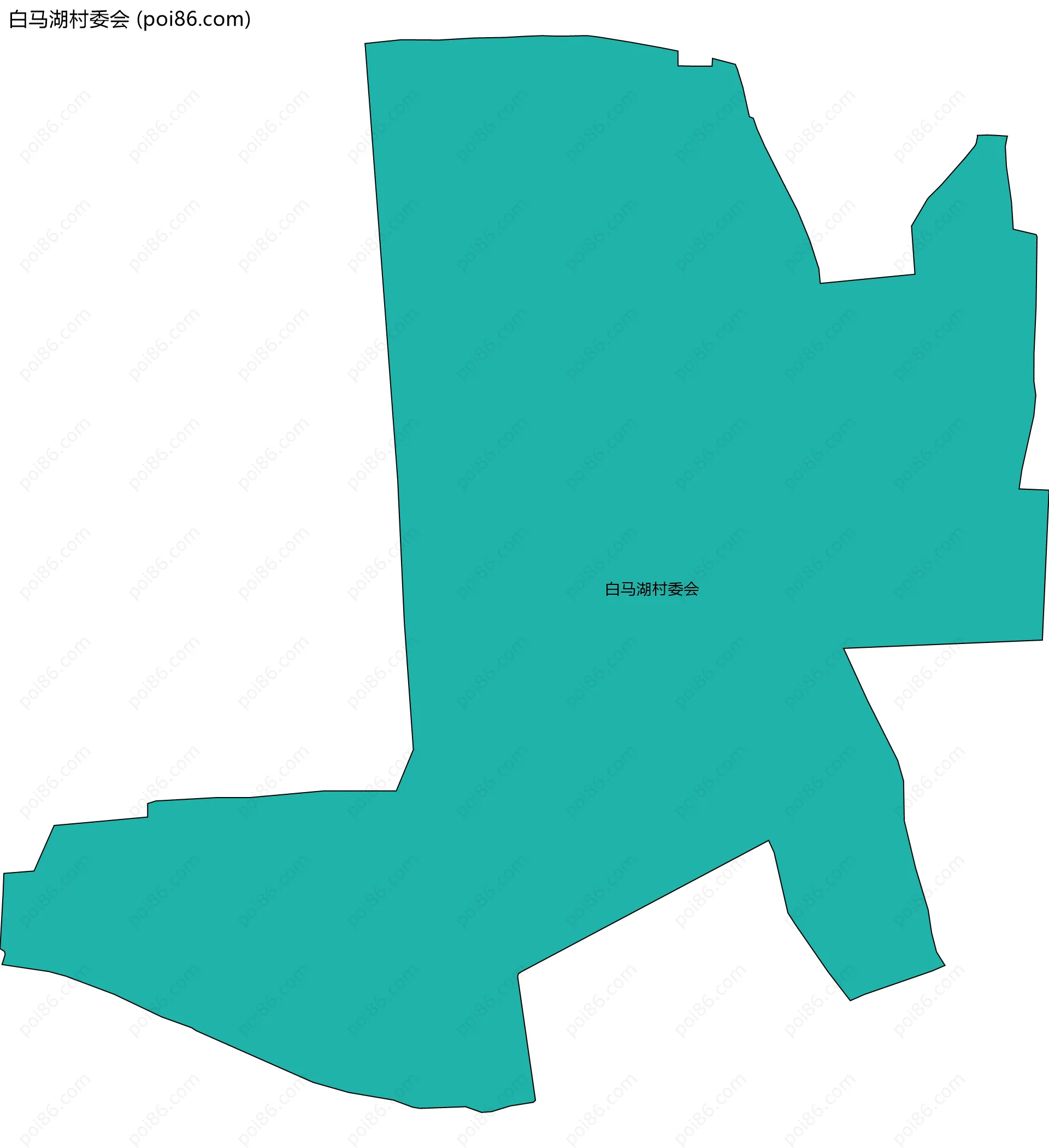 白马湖村委会边界地图