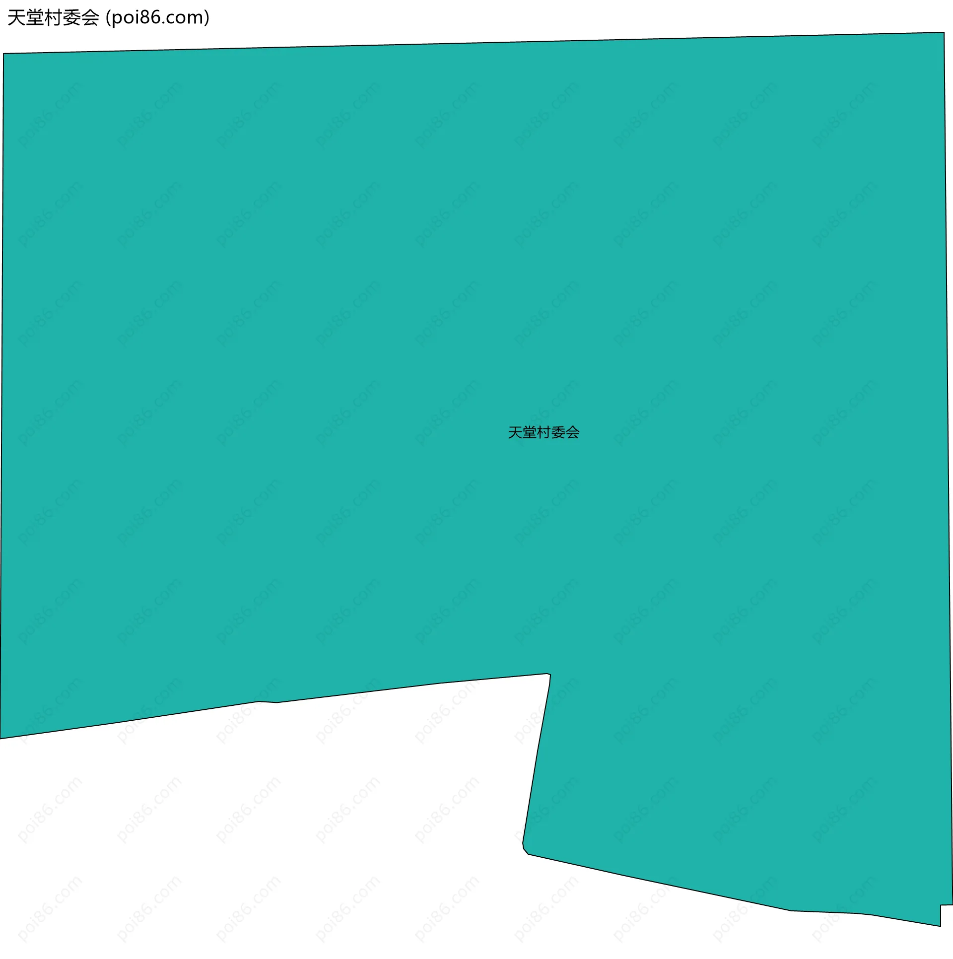 天堂村委会边界地图