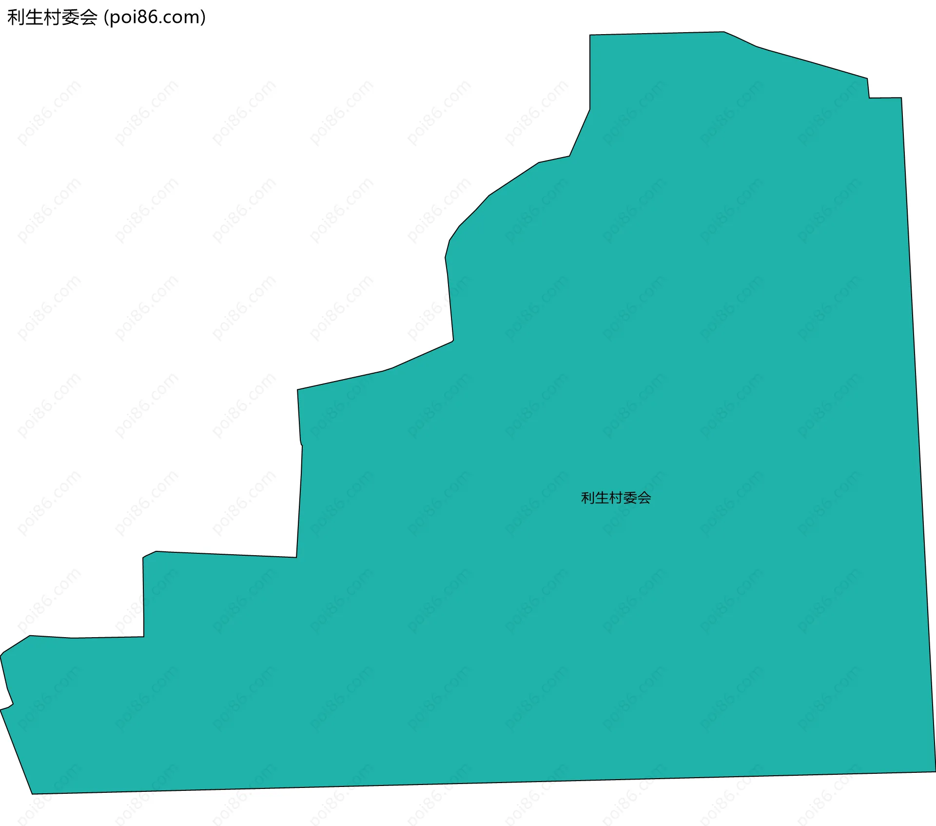 利生村委会边界地图