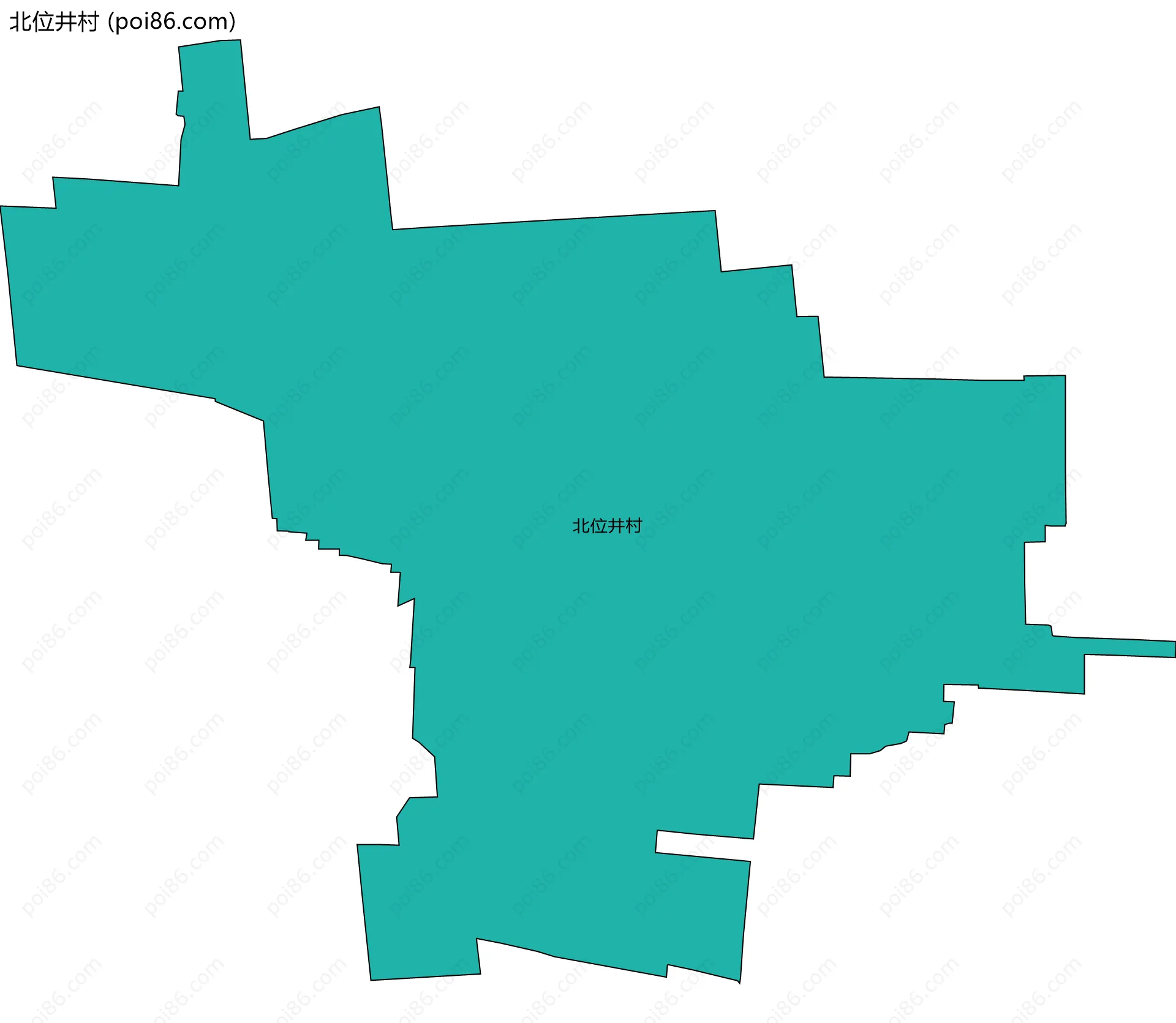 北位井村边界地图
