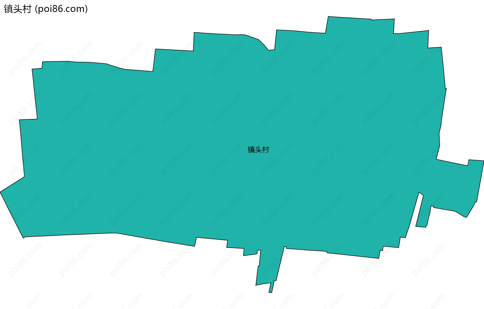 镇头村边界地图