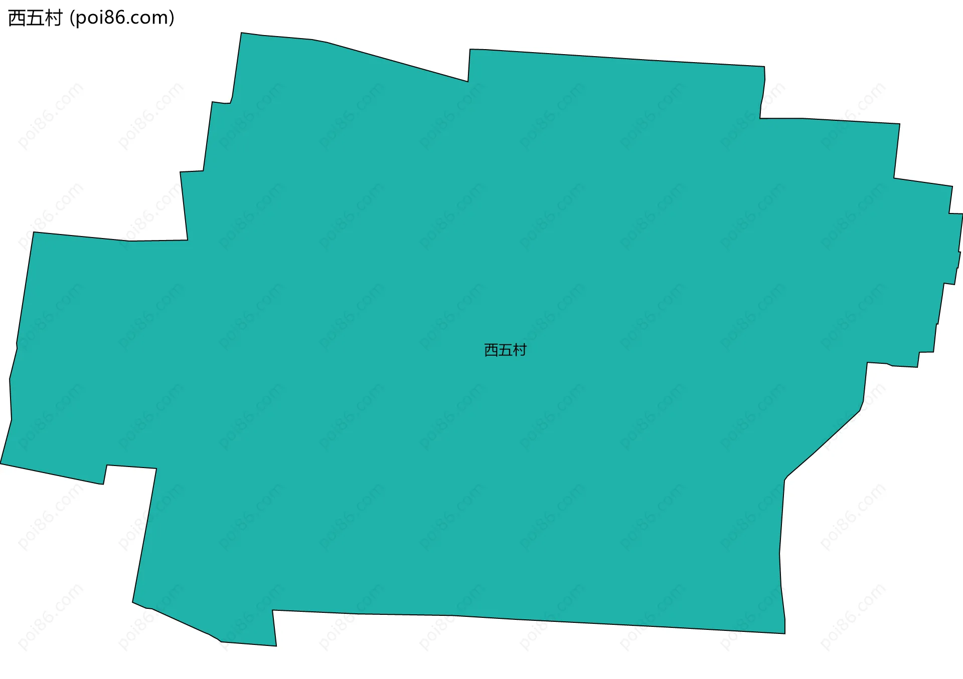 西五村边界地图