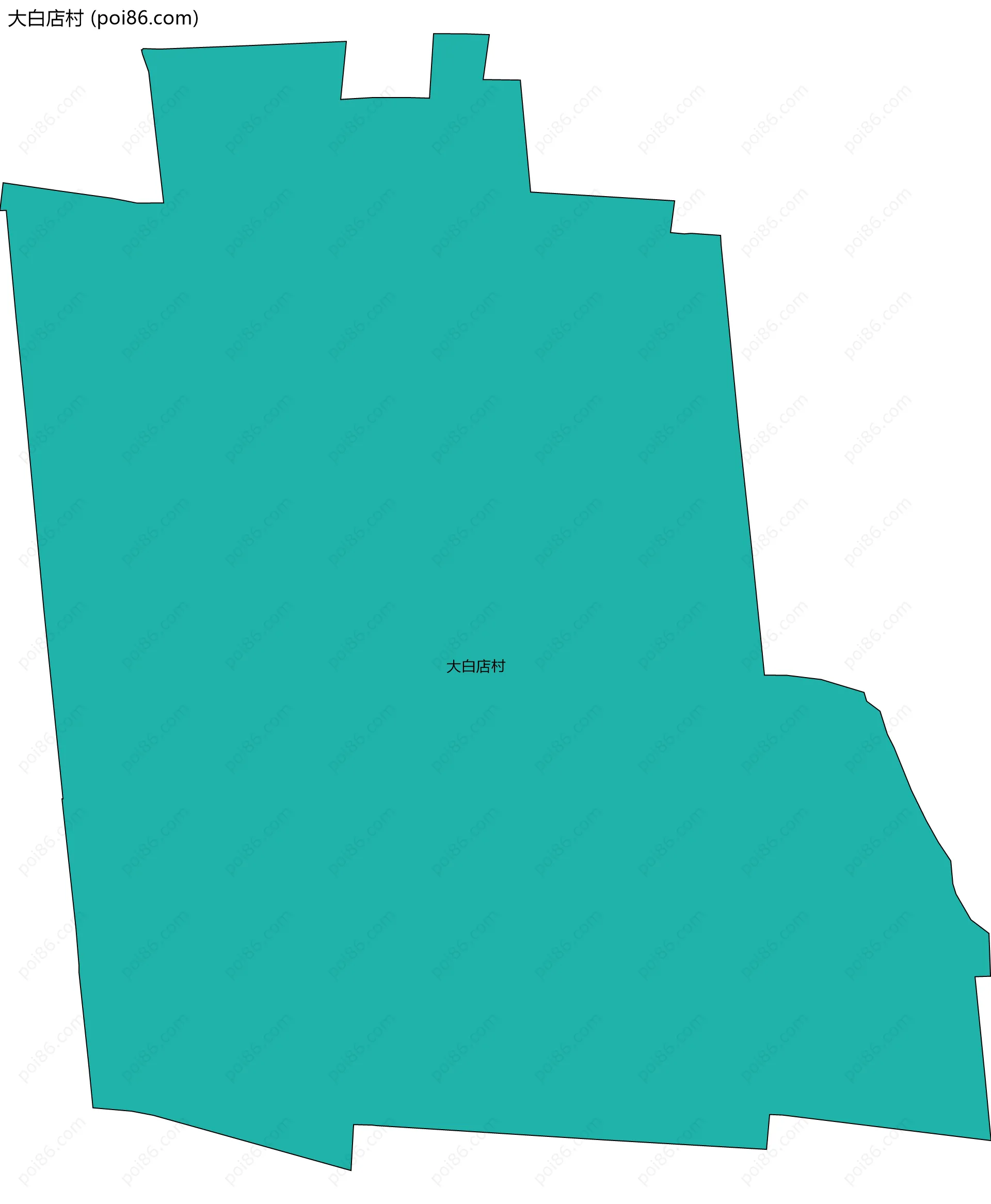 大白店村边界地图