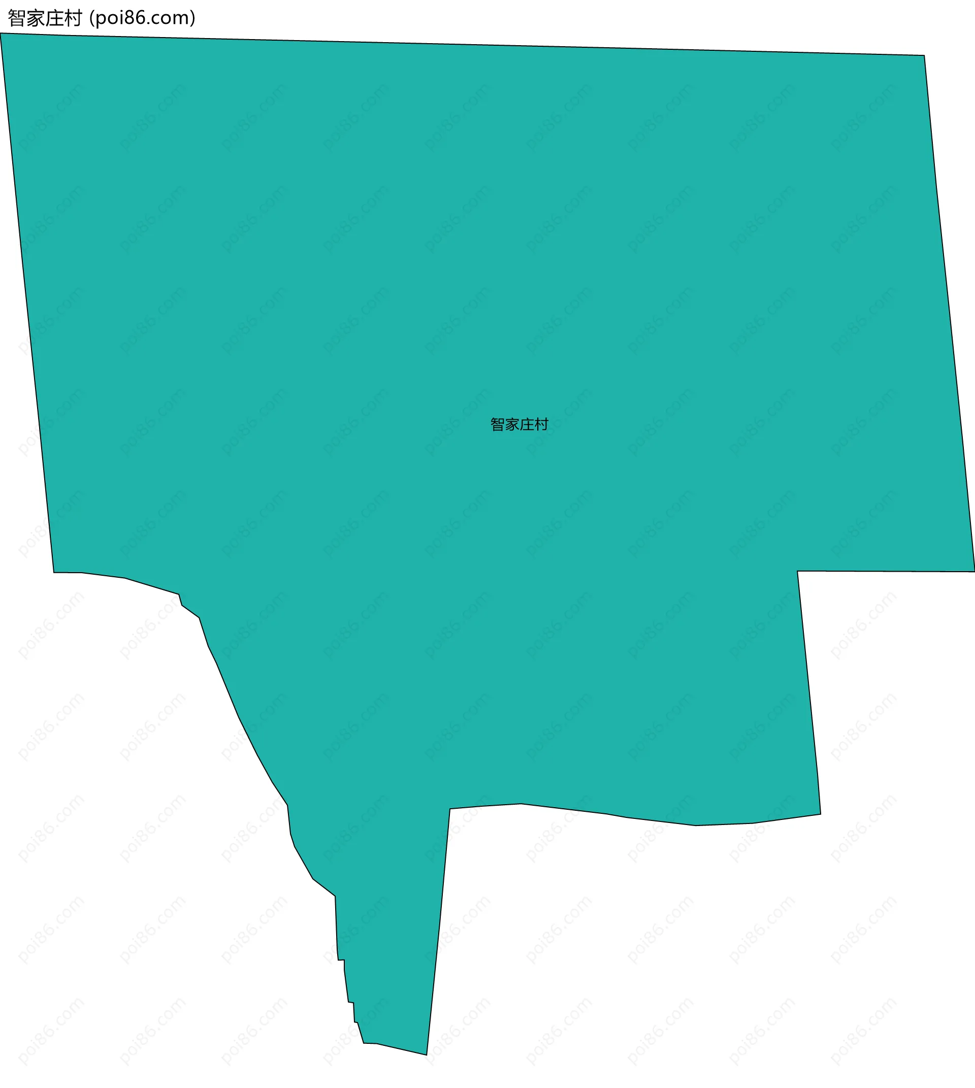 智家庄村边界地图