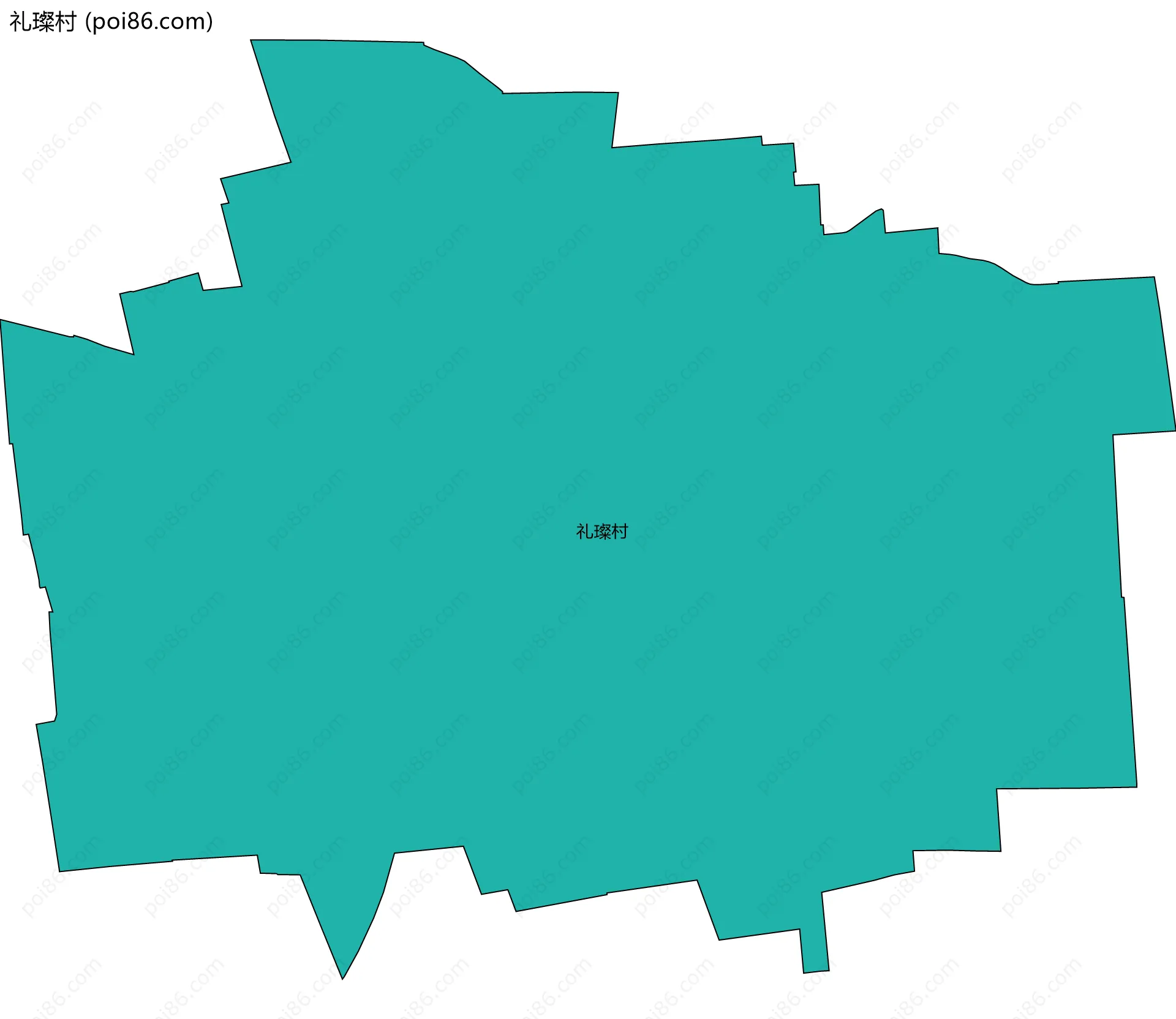 礼璨村边界地图